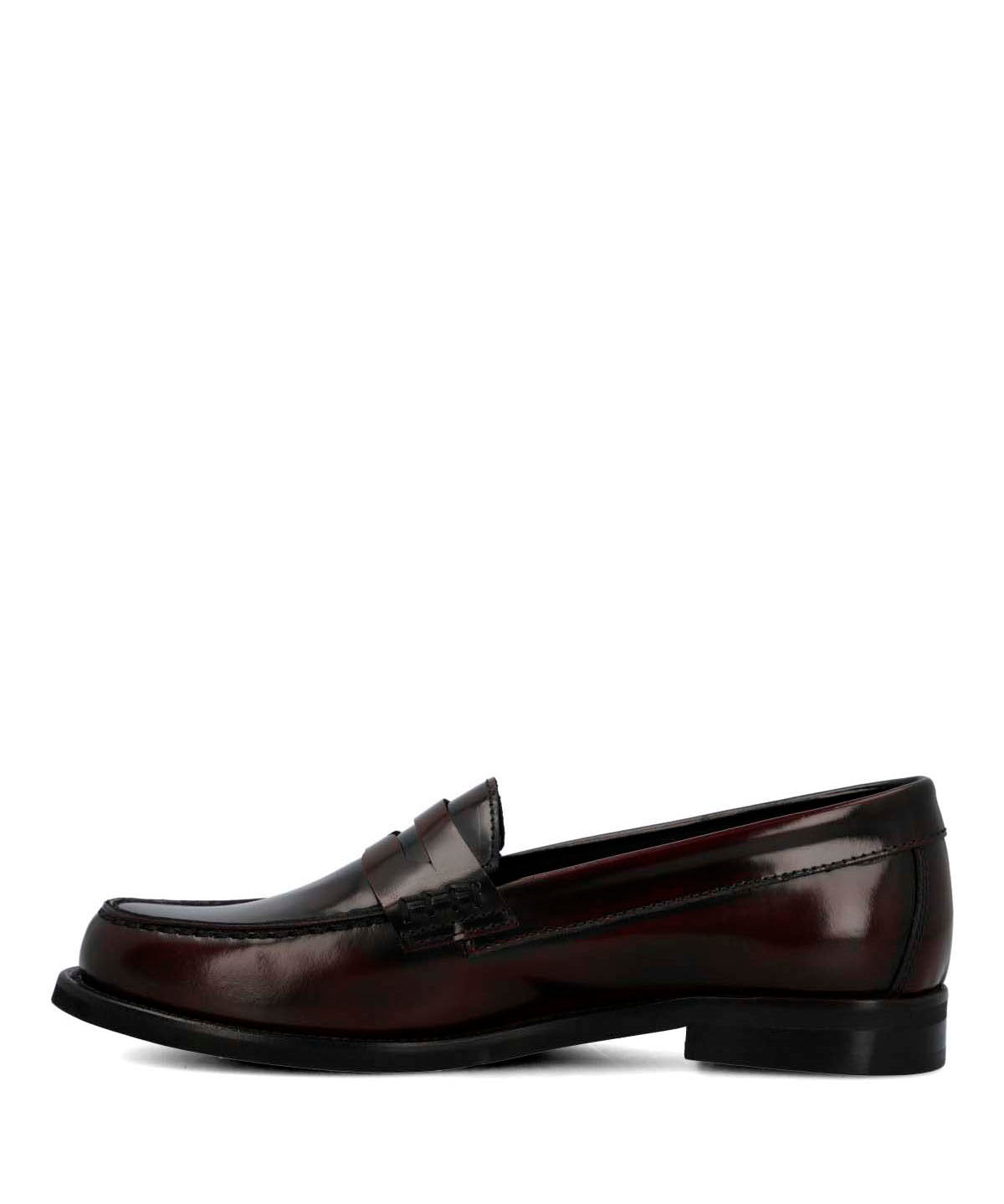 Mocasin Cuero Mujer Gaela Burdeo