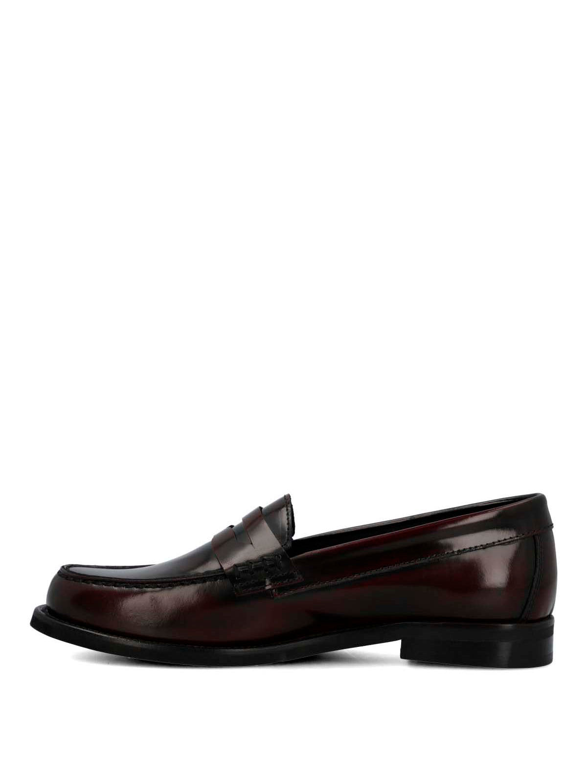 Mocasin Cuero Mujer Gaela Burdeo