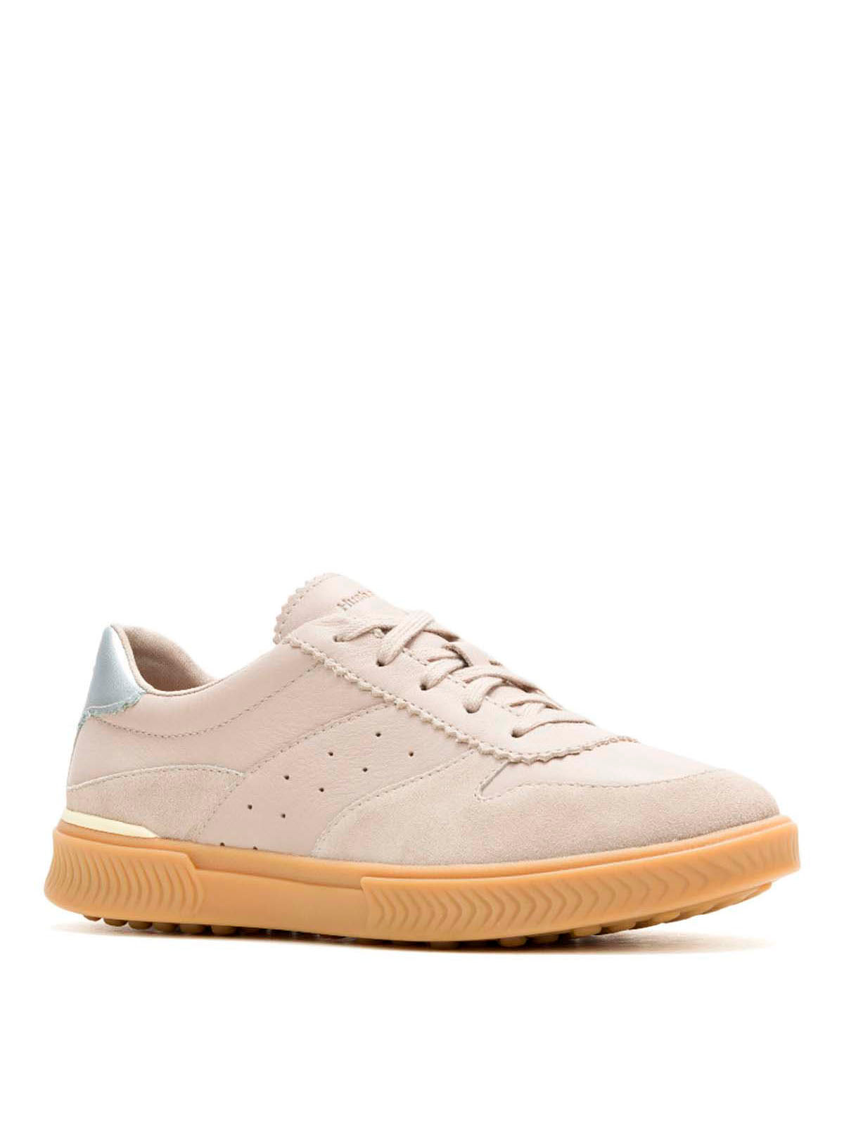 Zapatilla Cuero Mujer Mae Cap Toe Lace Beige