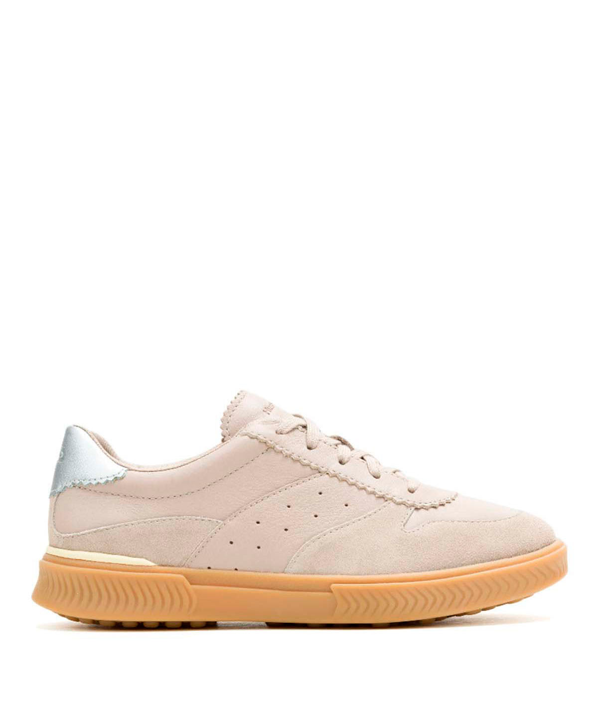 Zapatilla Cuero Mujer Mae Cap Toe Lace Beige