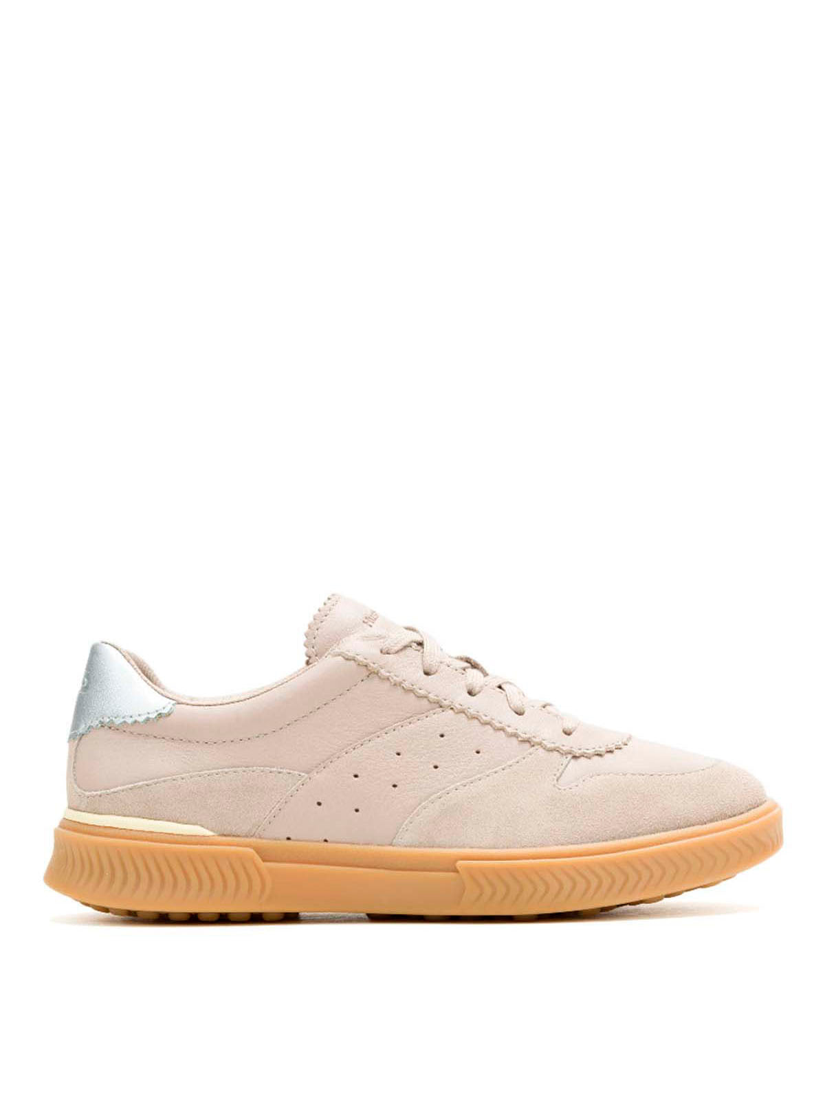 Zapatilla Cuero Mujer Mae Cap Toe Lace Beige