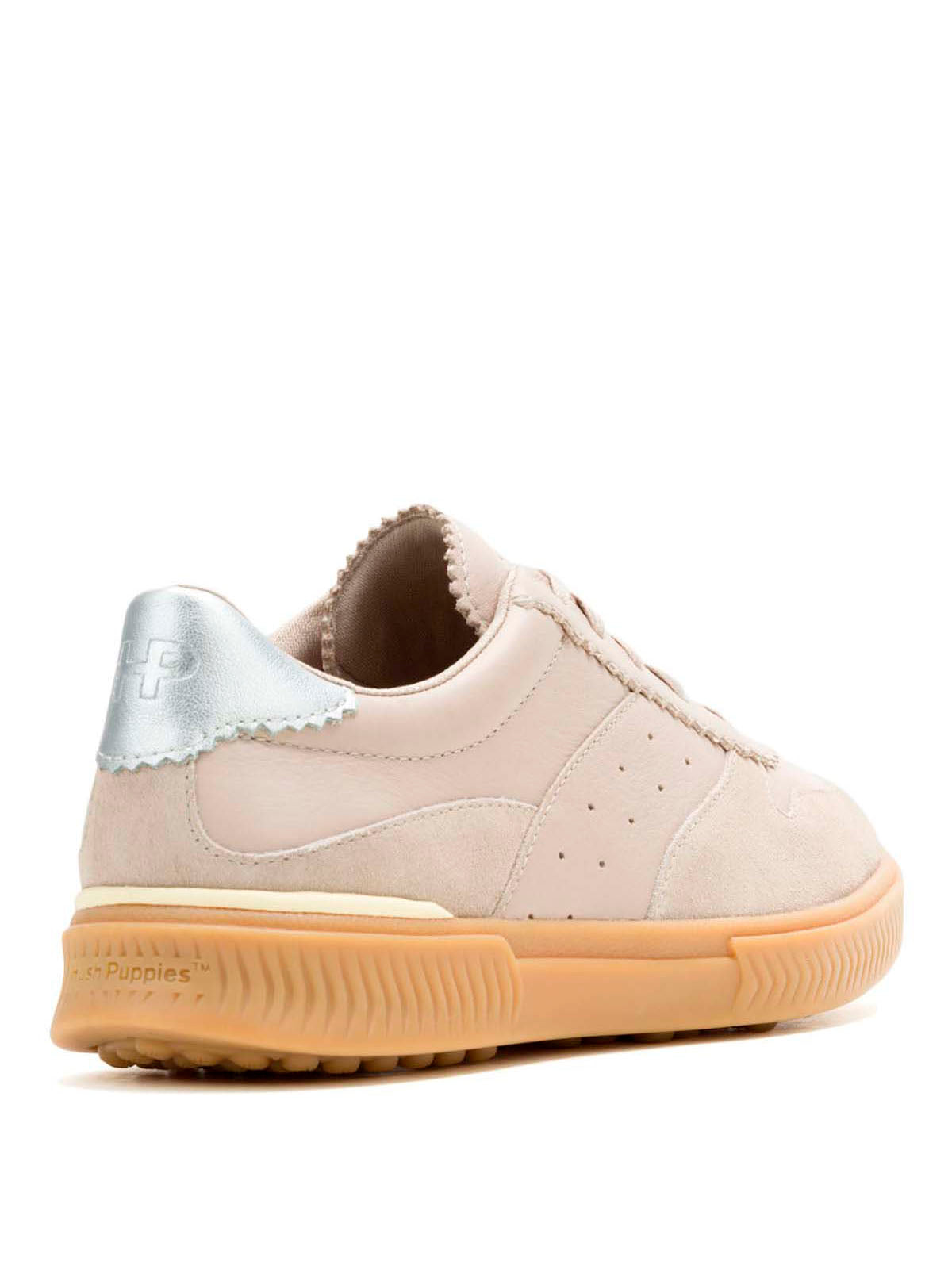 Zapatilla Cuero Mujer Mae Cap Toe Lace Beige