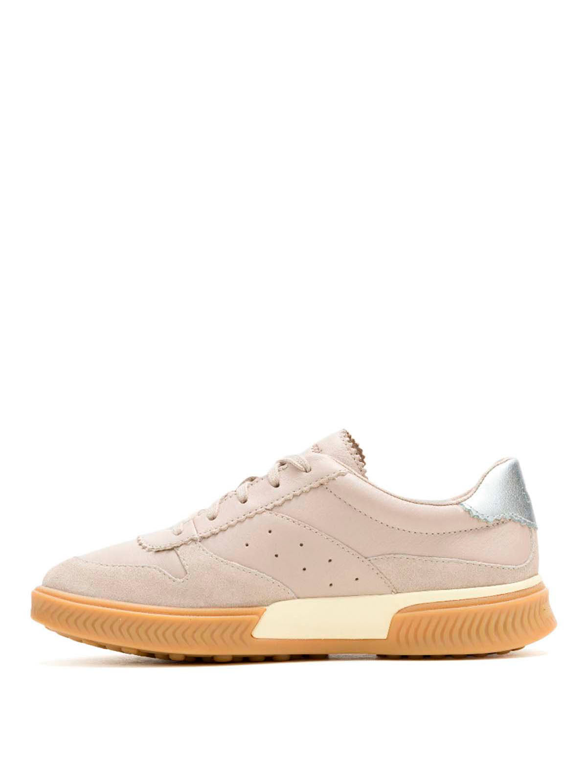 Zapatilla Cuero Mujer Mae Cap Toe Lace Beige