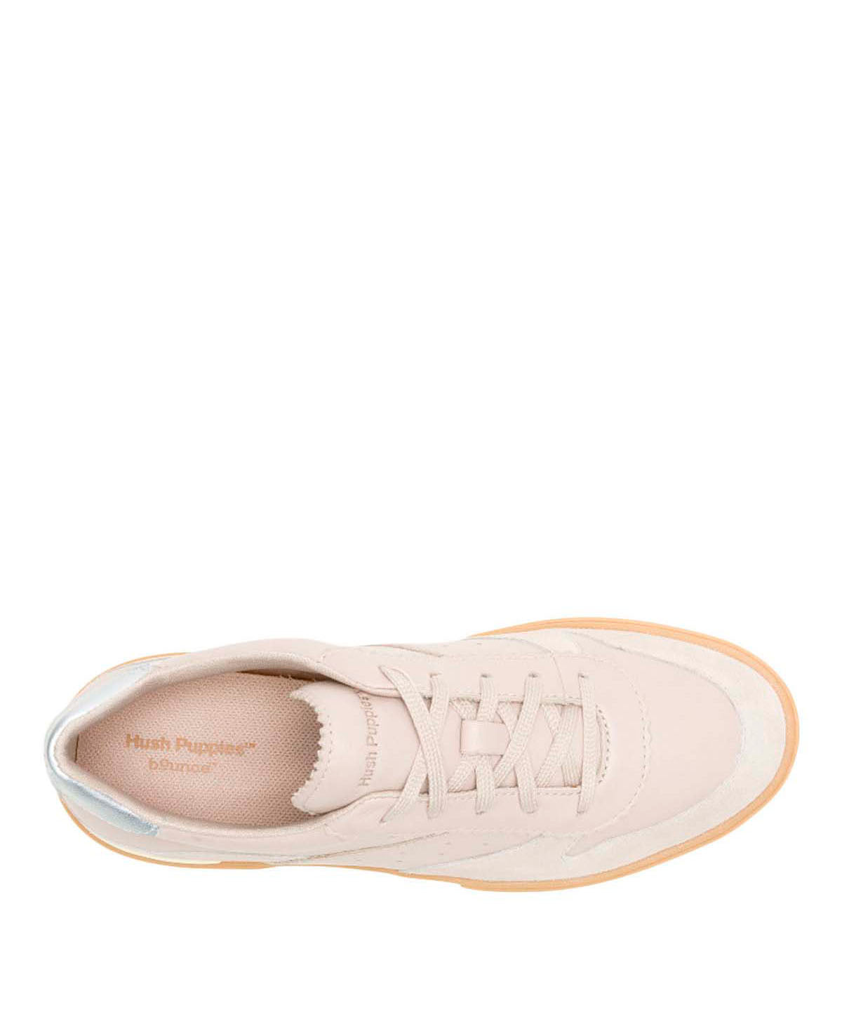Zapatilla Cuero Mujer Mae Cap Toe Lace Beige