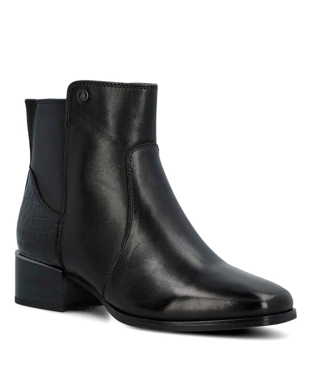 Botin Cuero Mujer Samby Negro