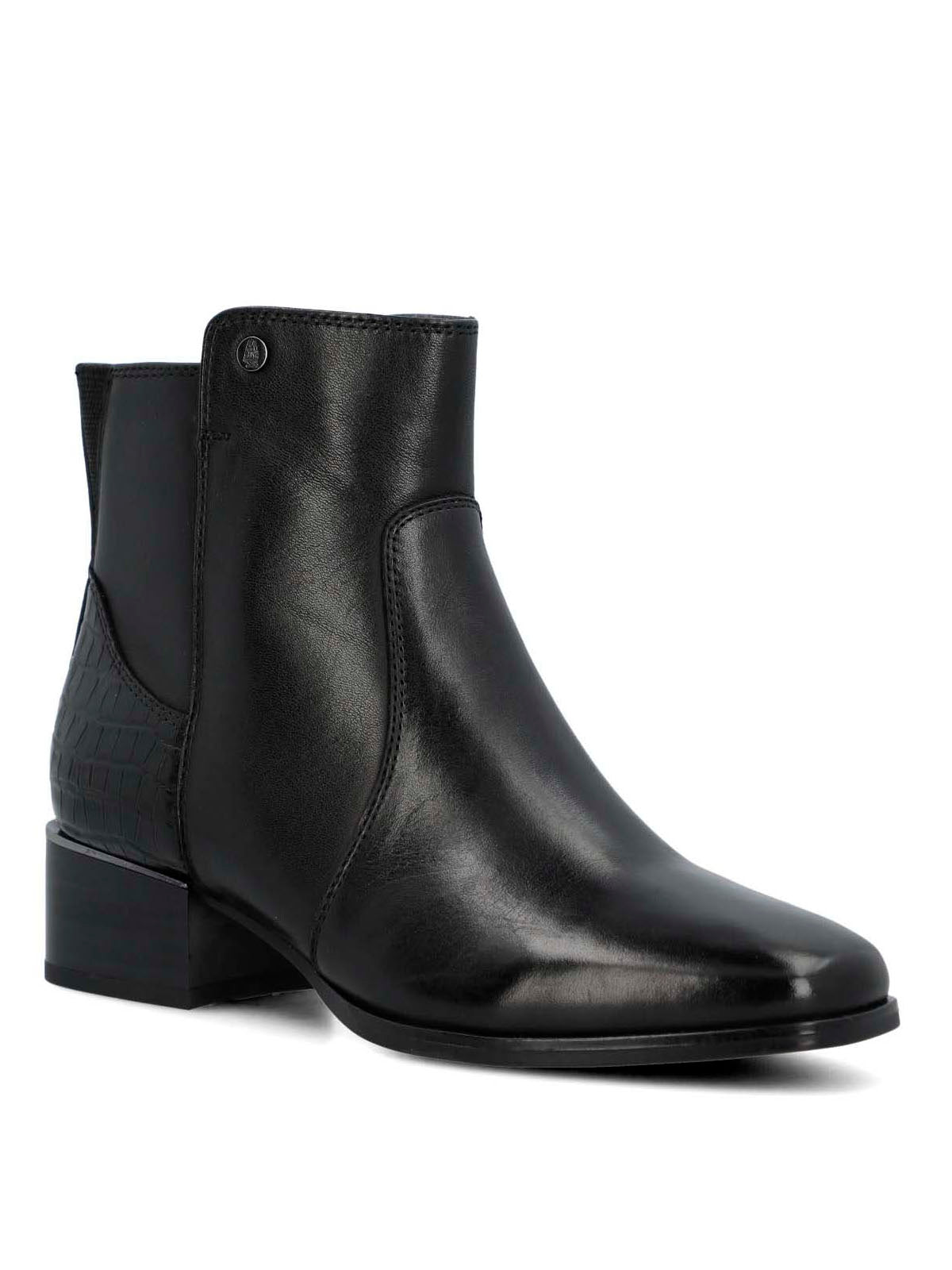 Botin Cuero Mujer Samby Negro