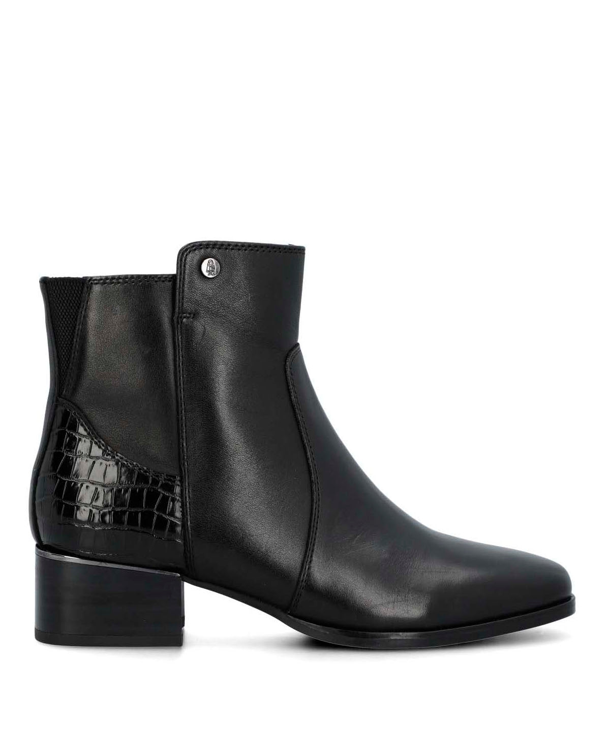 Botin Cuero Mujer Samby Negro