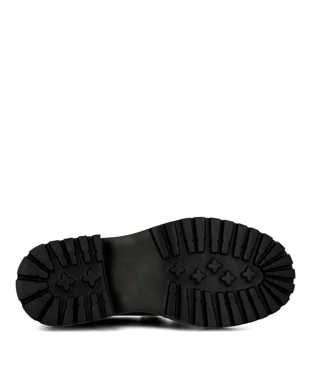 Mocasin Cuero Mujer Botana Negro