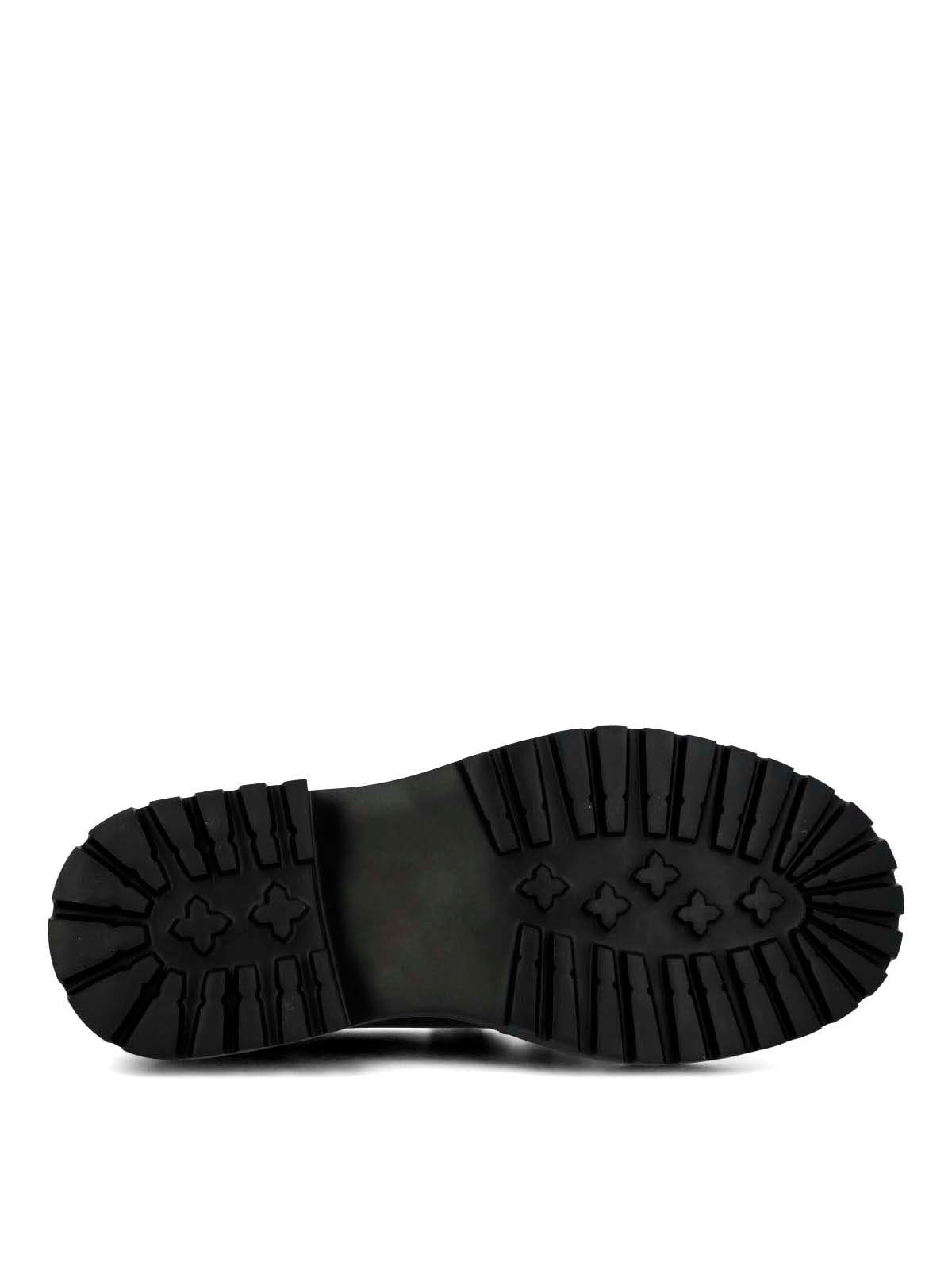 Mocasin Cuero Mujer Botana Negro