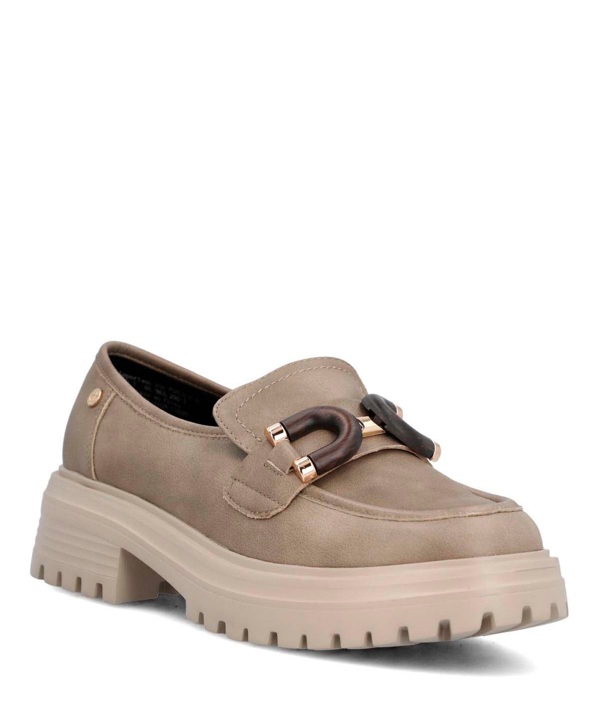Mocasin Cuero Mujer Botana Café
