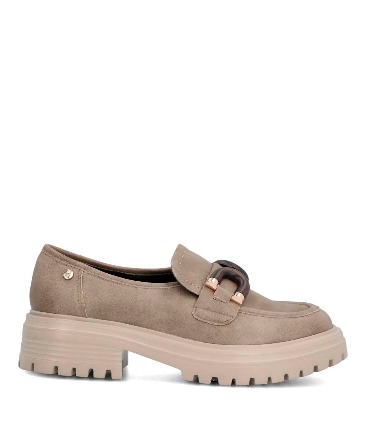 Mocasin Cuero Mujer Botana Café