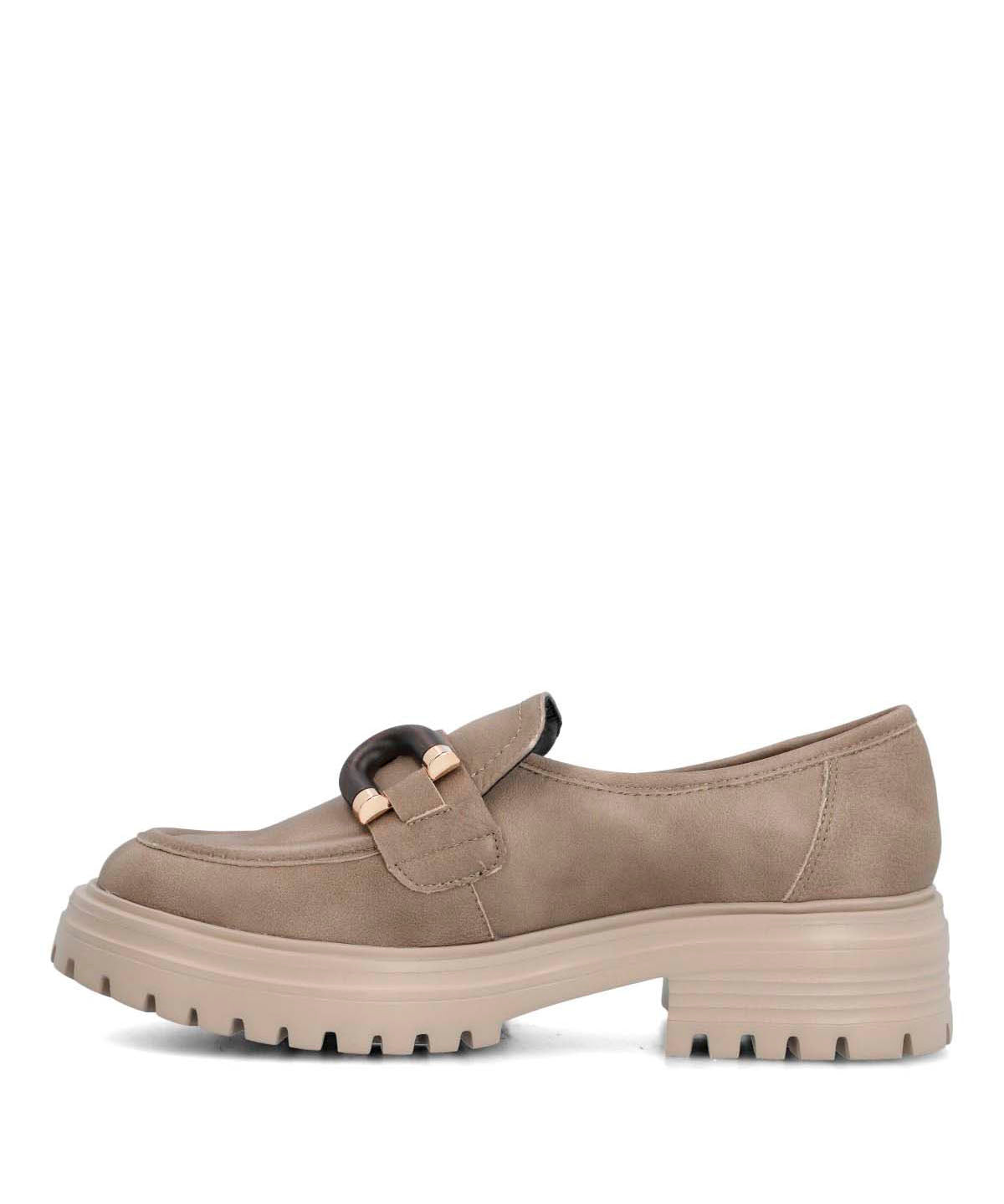 Mocasin Cuero Mujer Botana Café