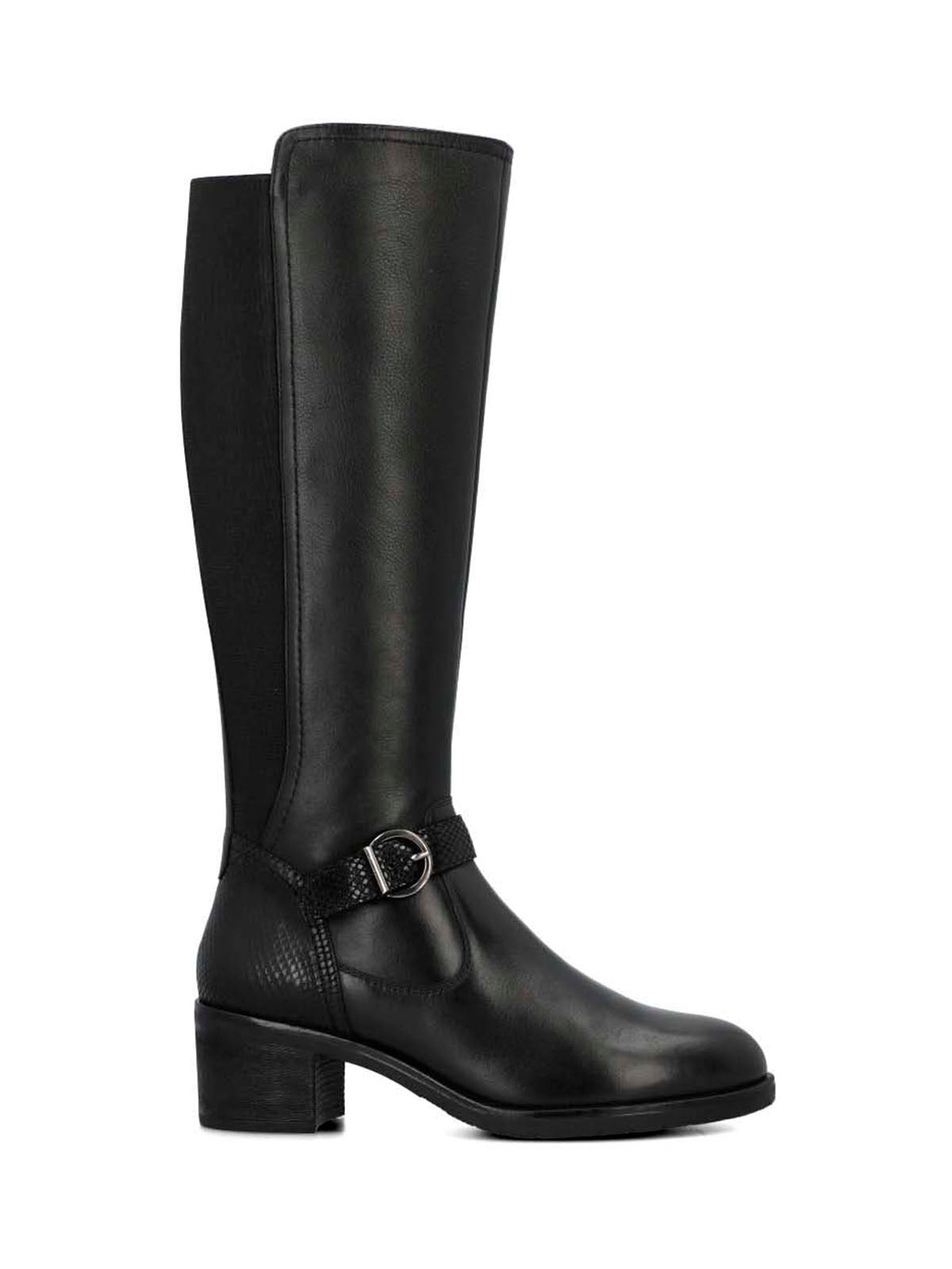 Bota Cuero Mujer Elsetet Negra