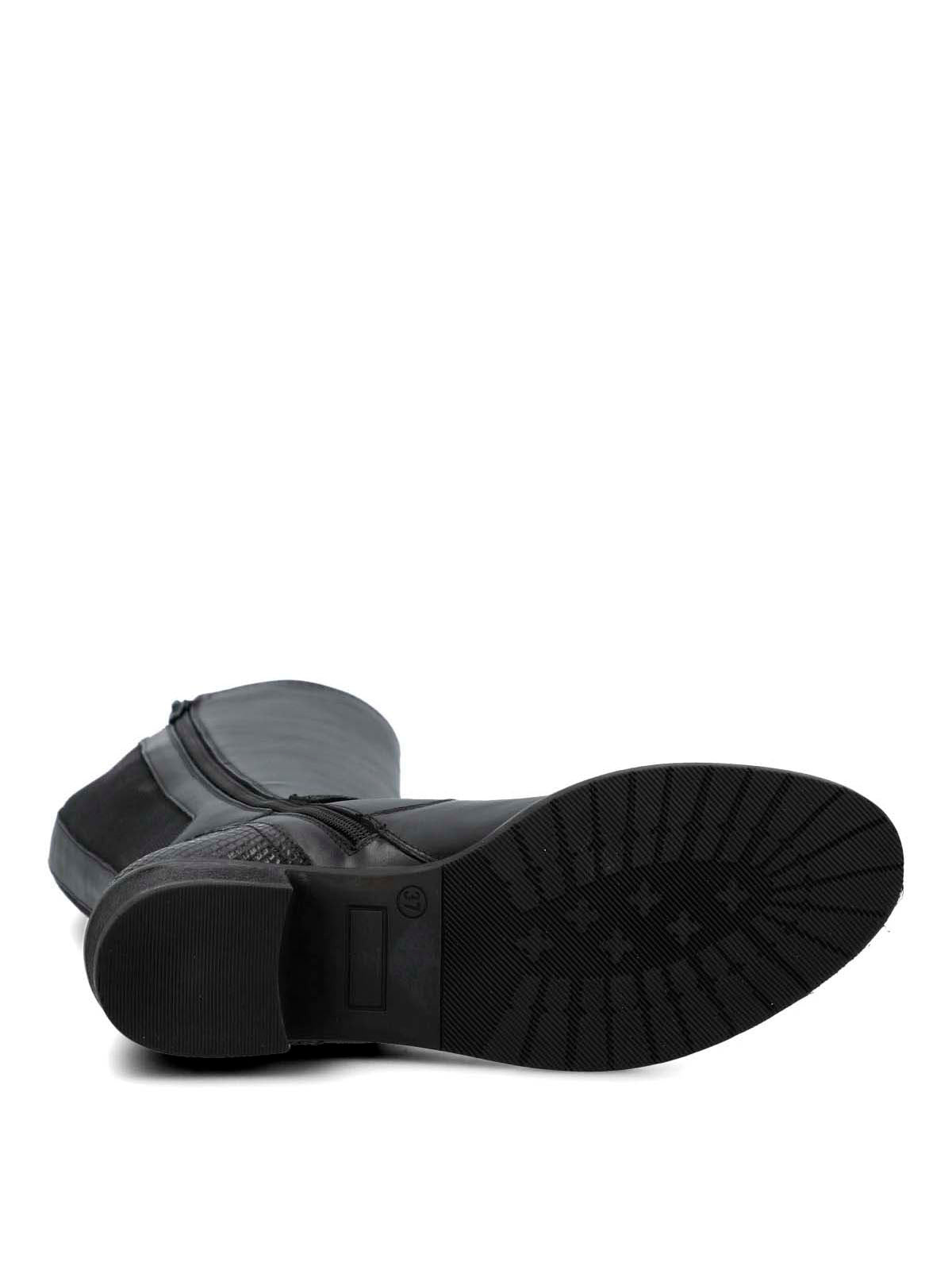 Bota Cuero Mujer Elsetet Negra