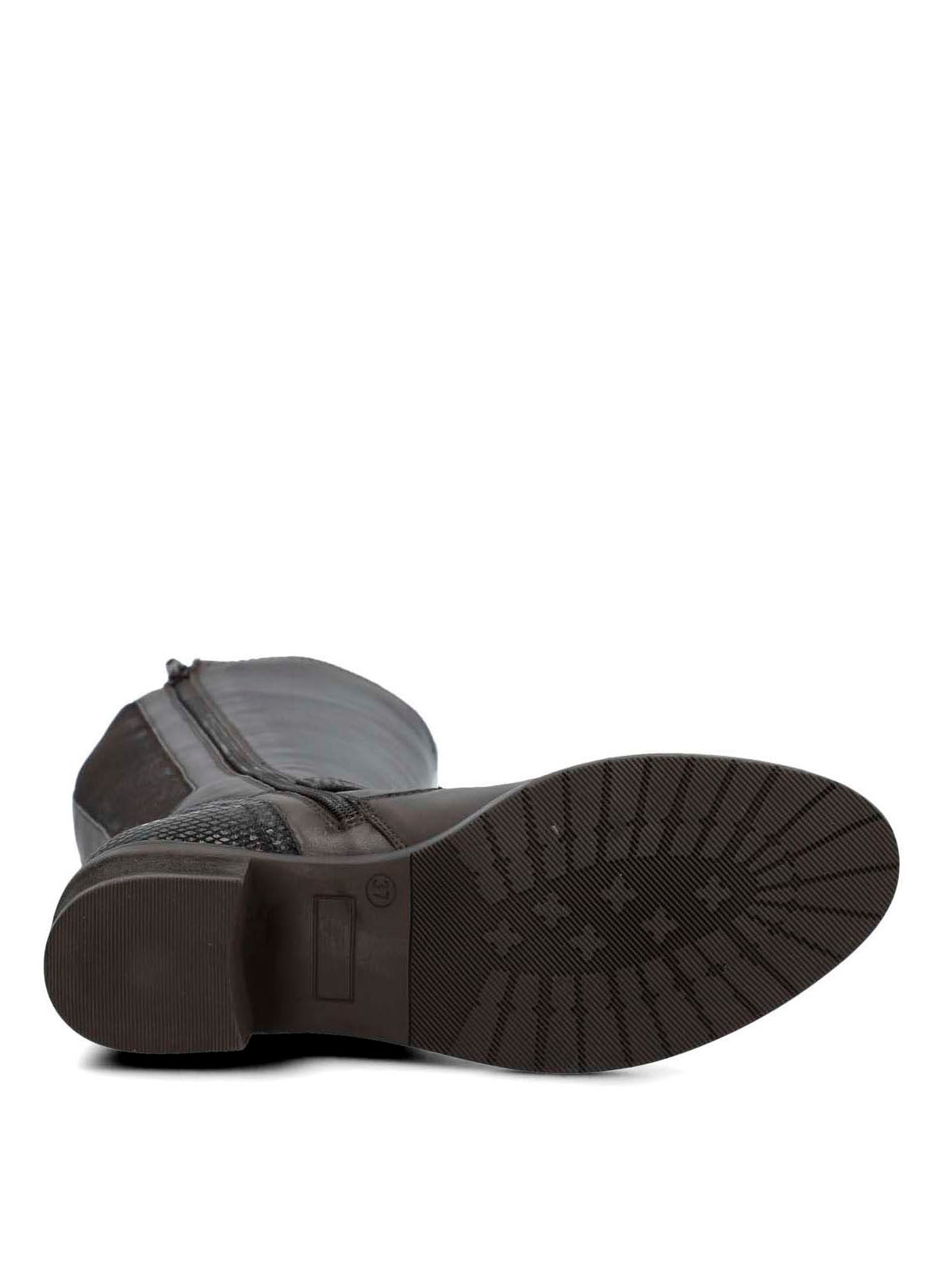 Bota Cuero Mujer Elsetet Café