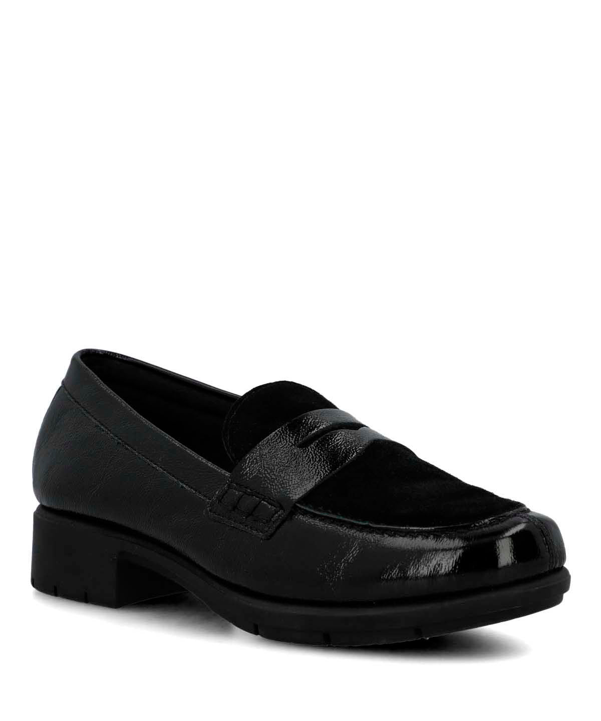 Mocasin Cuero Mujer Carlana Negro