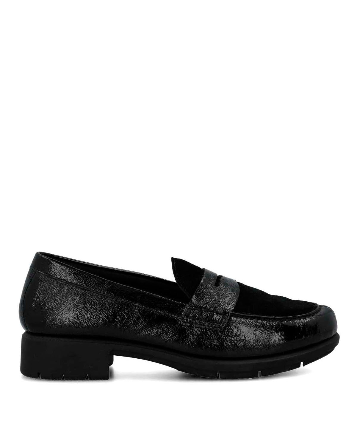 Mocasin Cuero Mujer Carlana Negro
