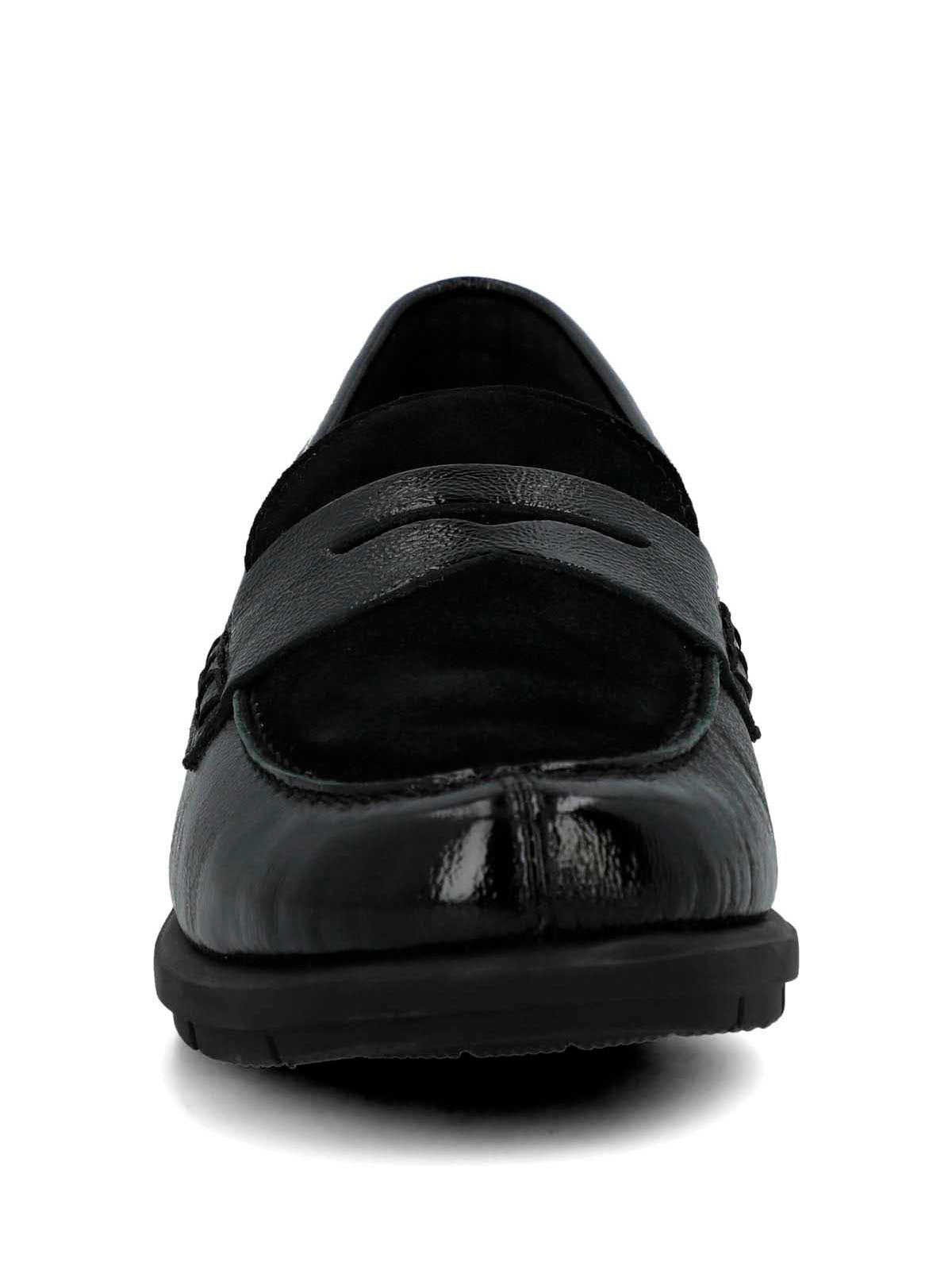Mocasin Cuero Mujer Carlana Negro