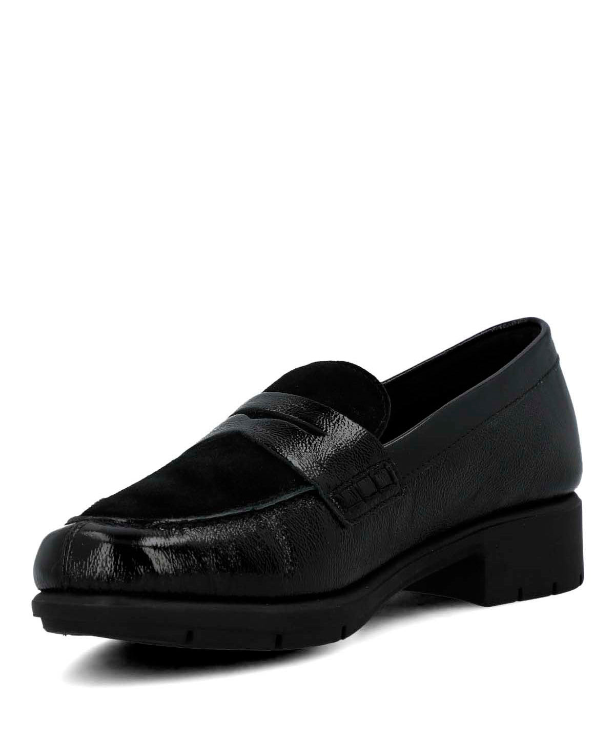 Mocasin Cuero Mujer Carlana Negro