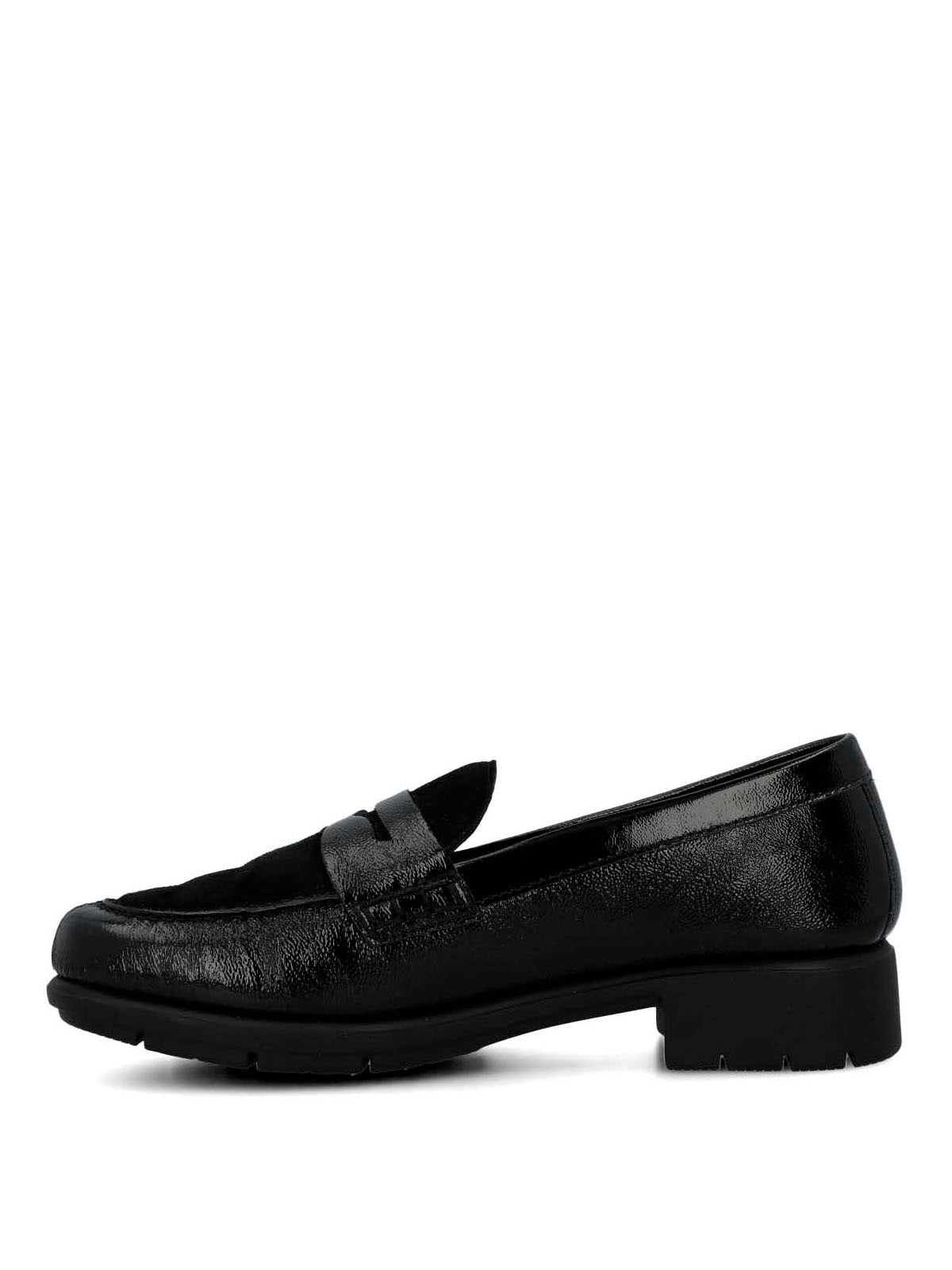 Mocasin Cuero Mujer Carlana Negro
