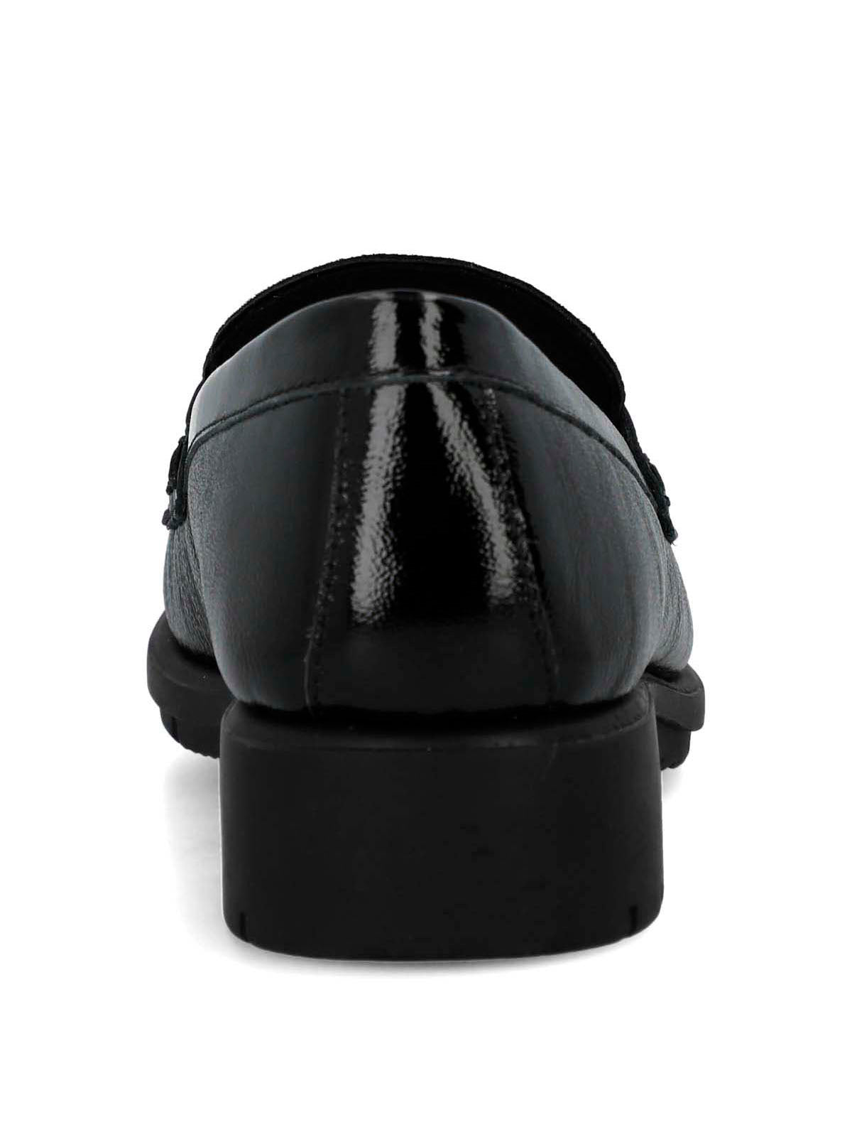 Mocasin Cuero Mujer Carlana Negro