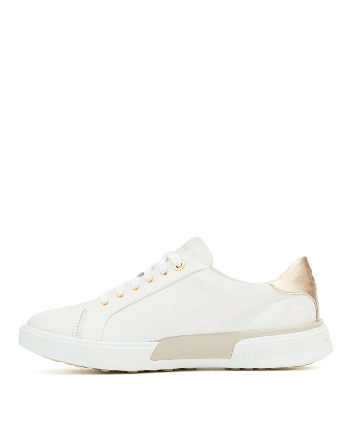 Zapatilla Cuero Mujer Mae Laceup Blanco