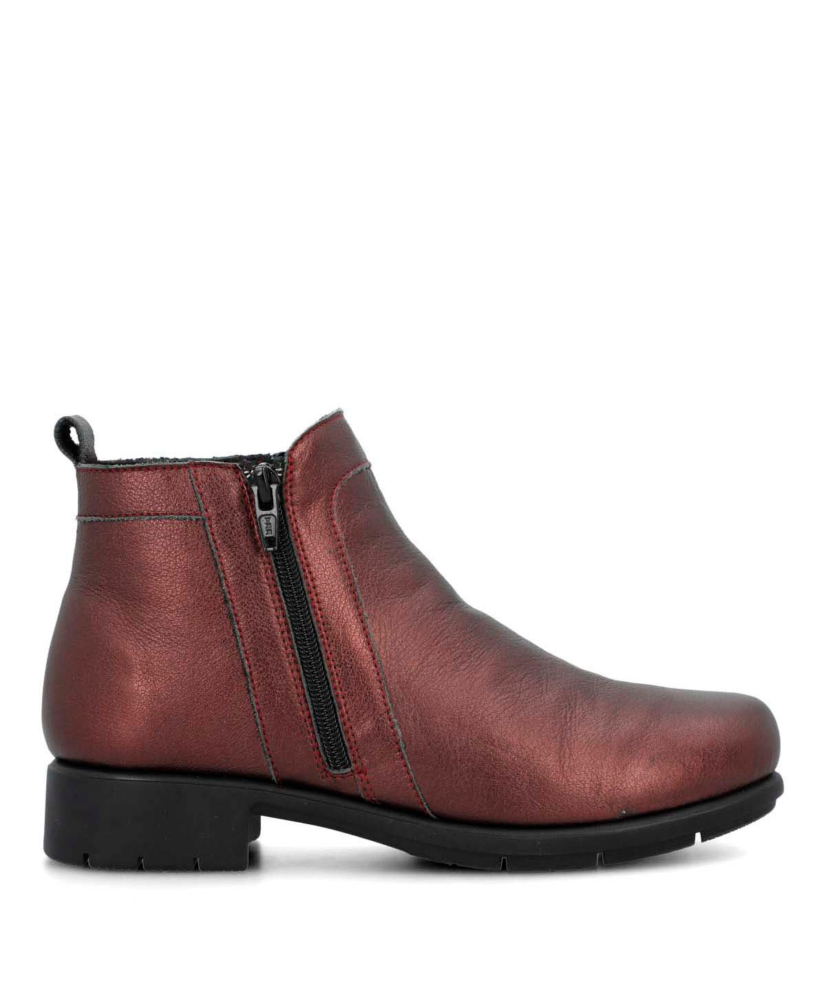 Botin Cuero Mujer Patricia Rojo