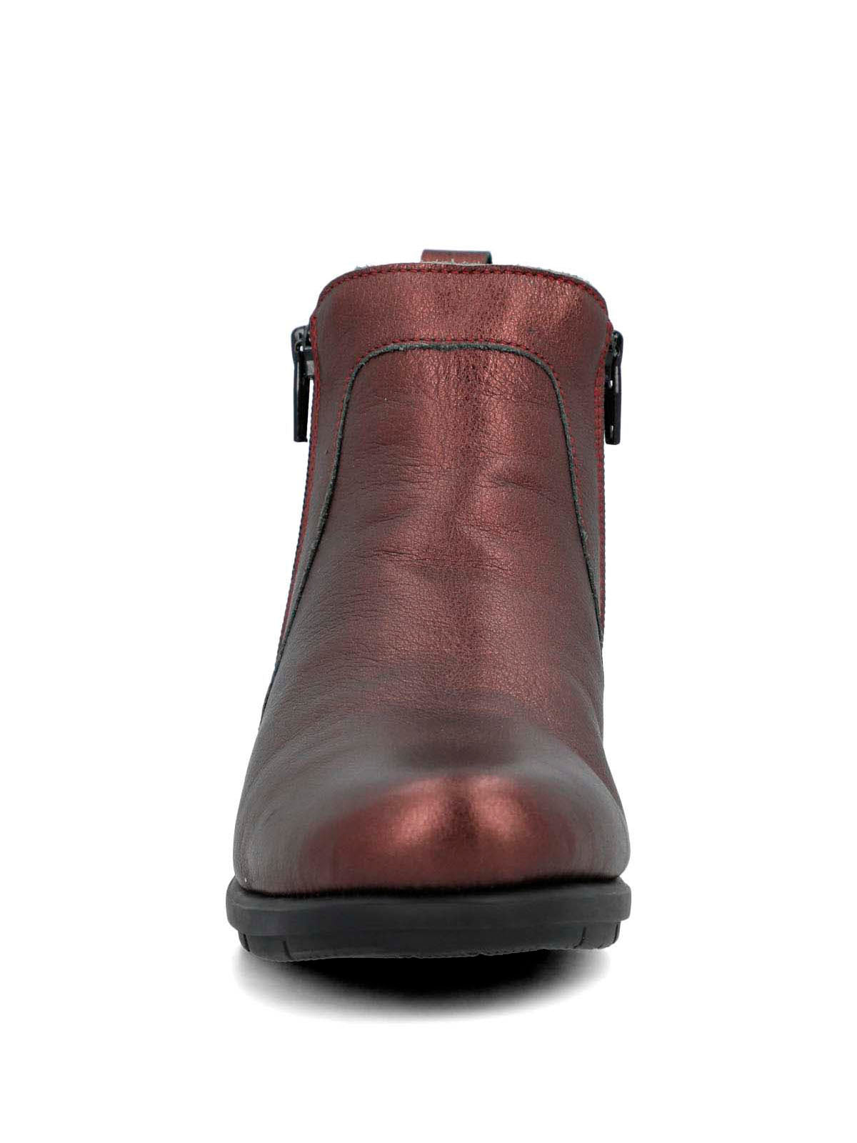 Botin Cuero Mujer Patricia Rojo