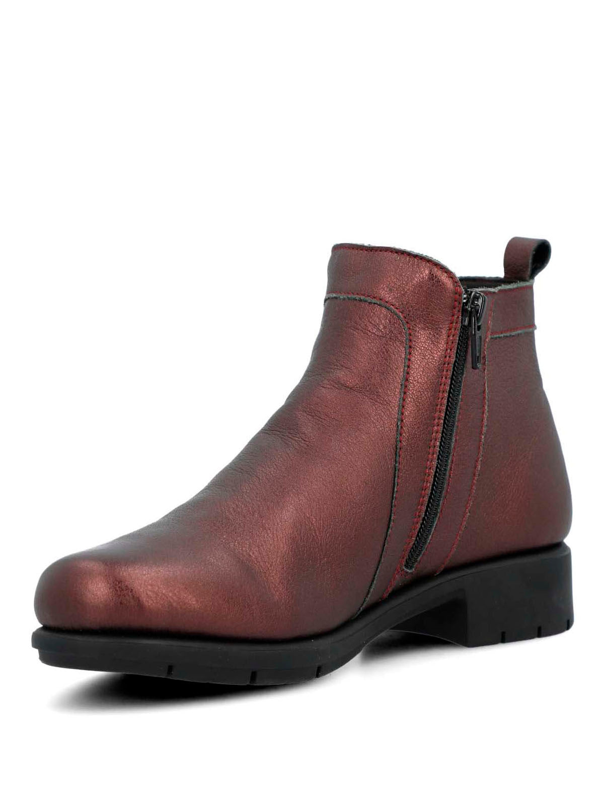 Botin Cuero Mujer Patricia Rojo