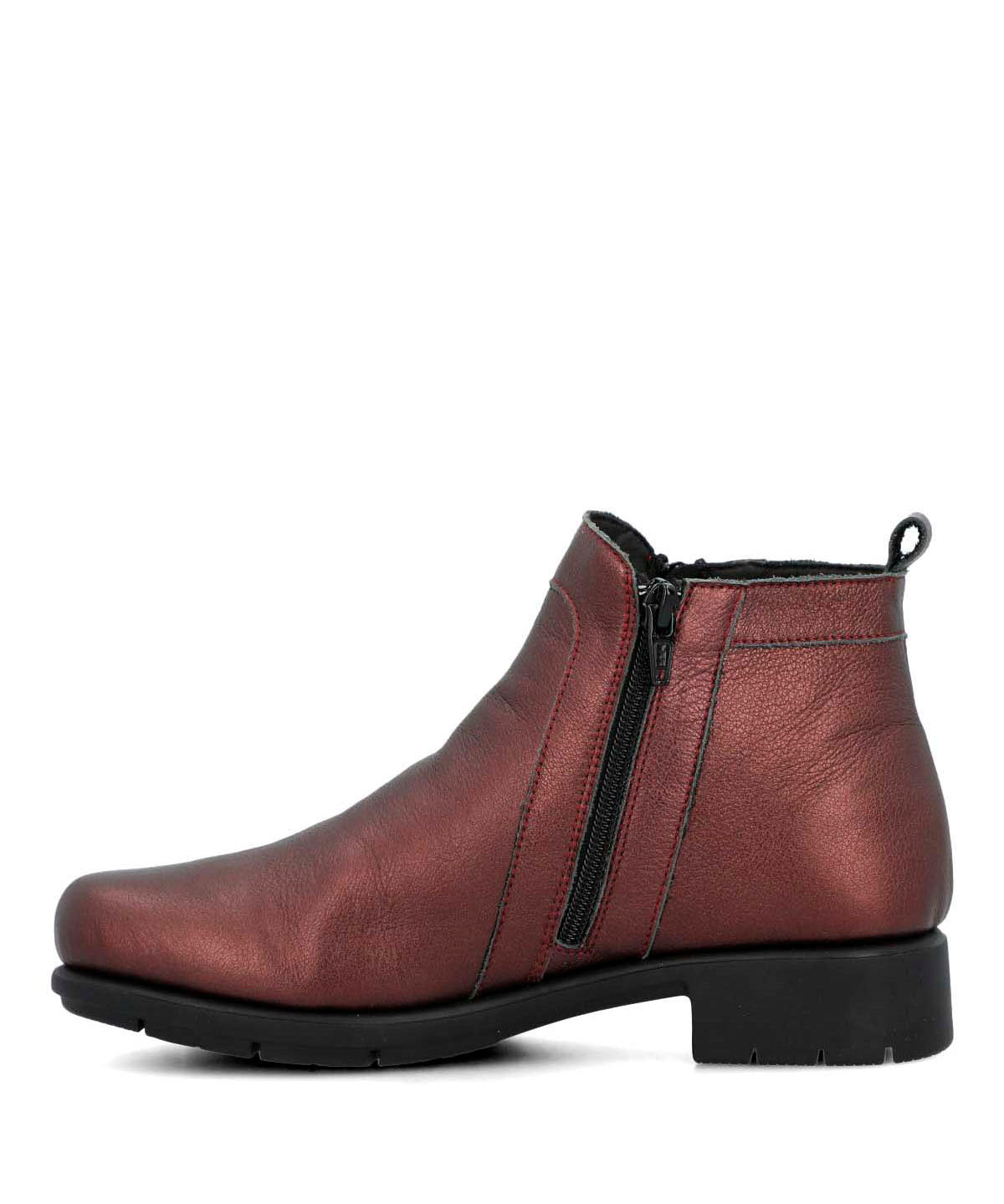Botin Cuero Mujer Patricia Rojo