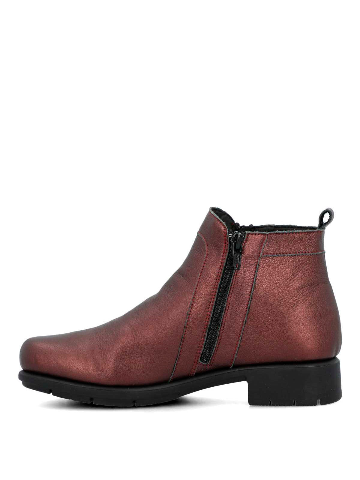 Botin Cuero Mujer Patricia Rojo