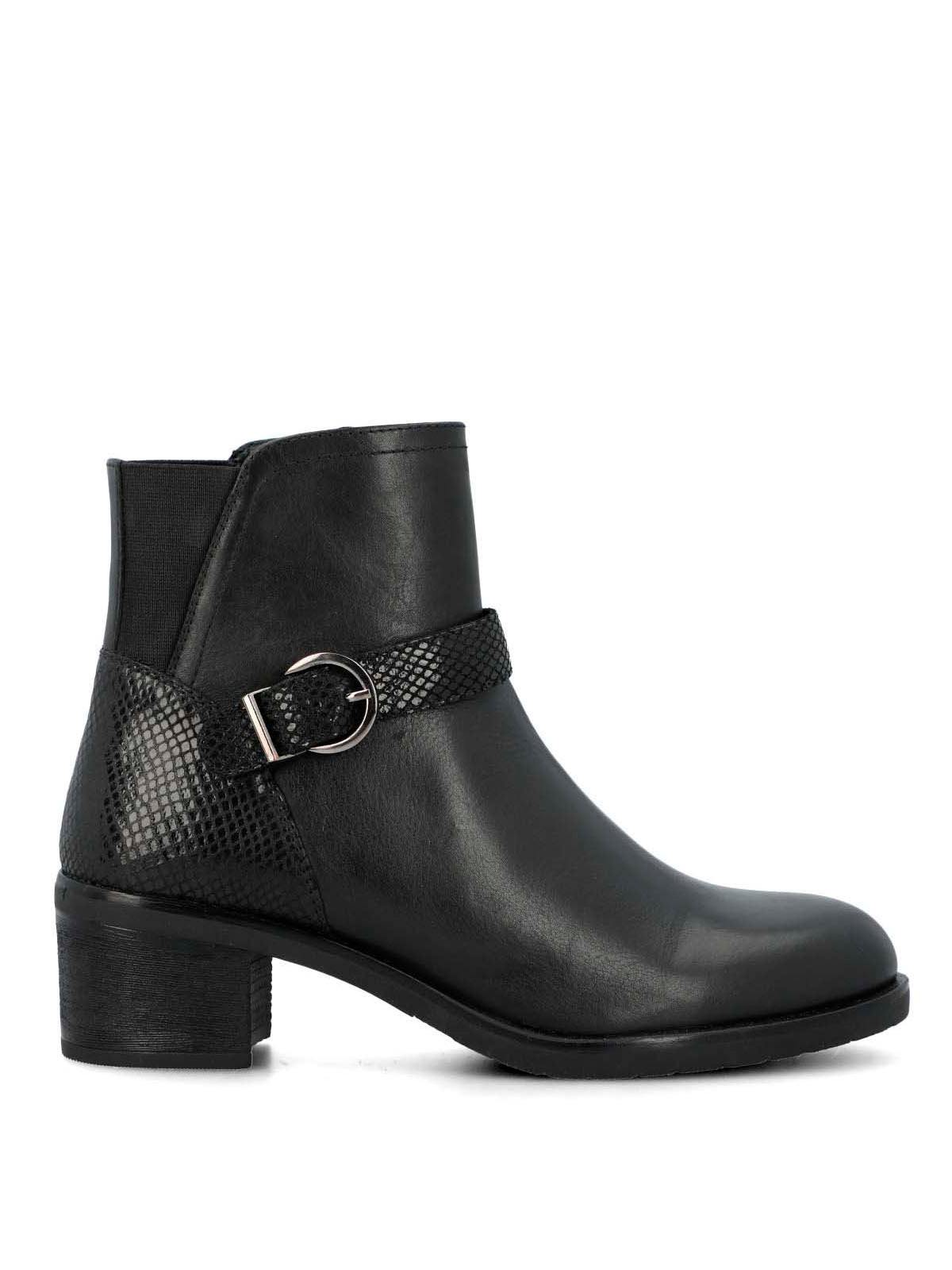 Botin Cuero Mujer Else Negro