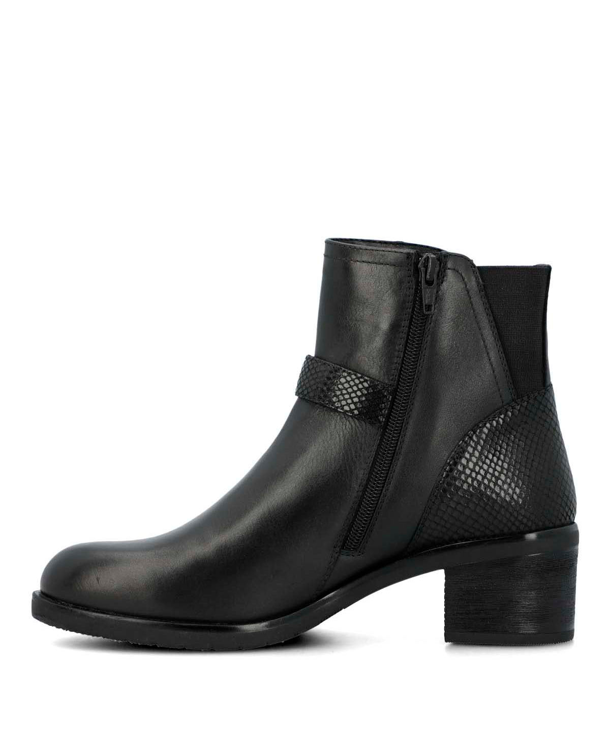Botin Cuero Mujer Else Negro