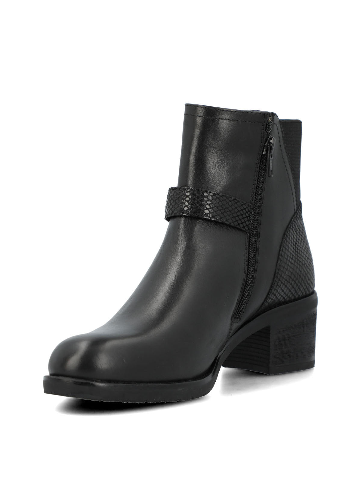 Botin Cuero Mujer Else Negro