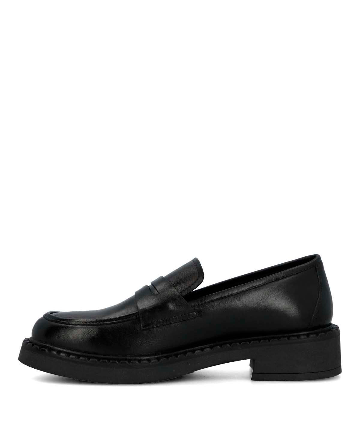 Mocasin Cuero Mujer Ruberta Negro