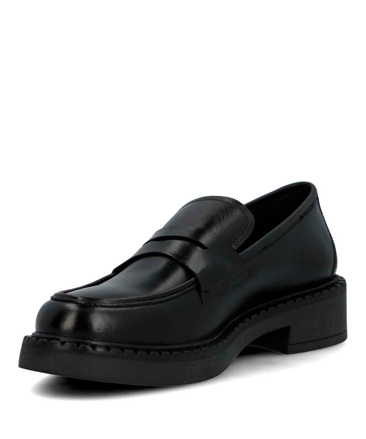 Mocasin Cuero Mujer Ruberta Negro