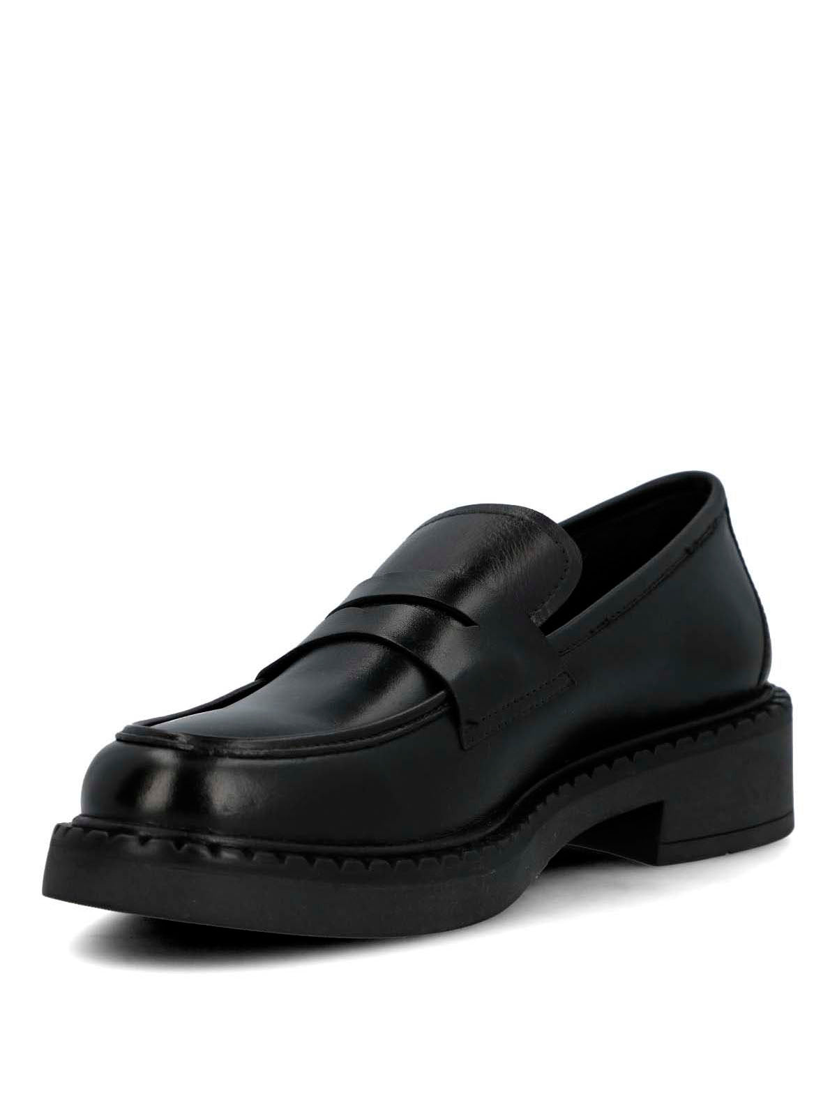 Mocasin Cuero Mujer Ruberta Negro