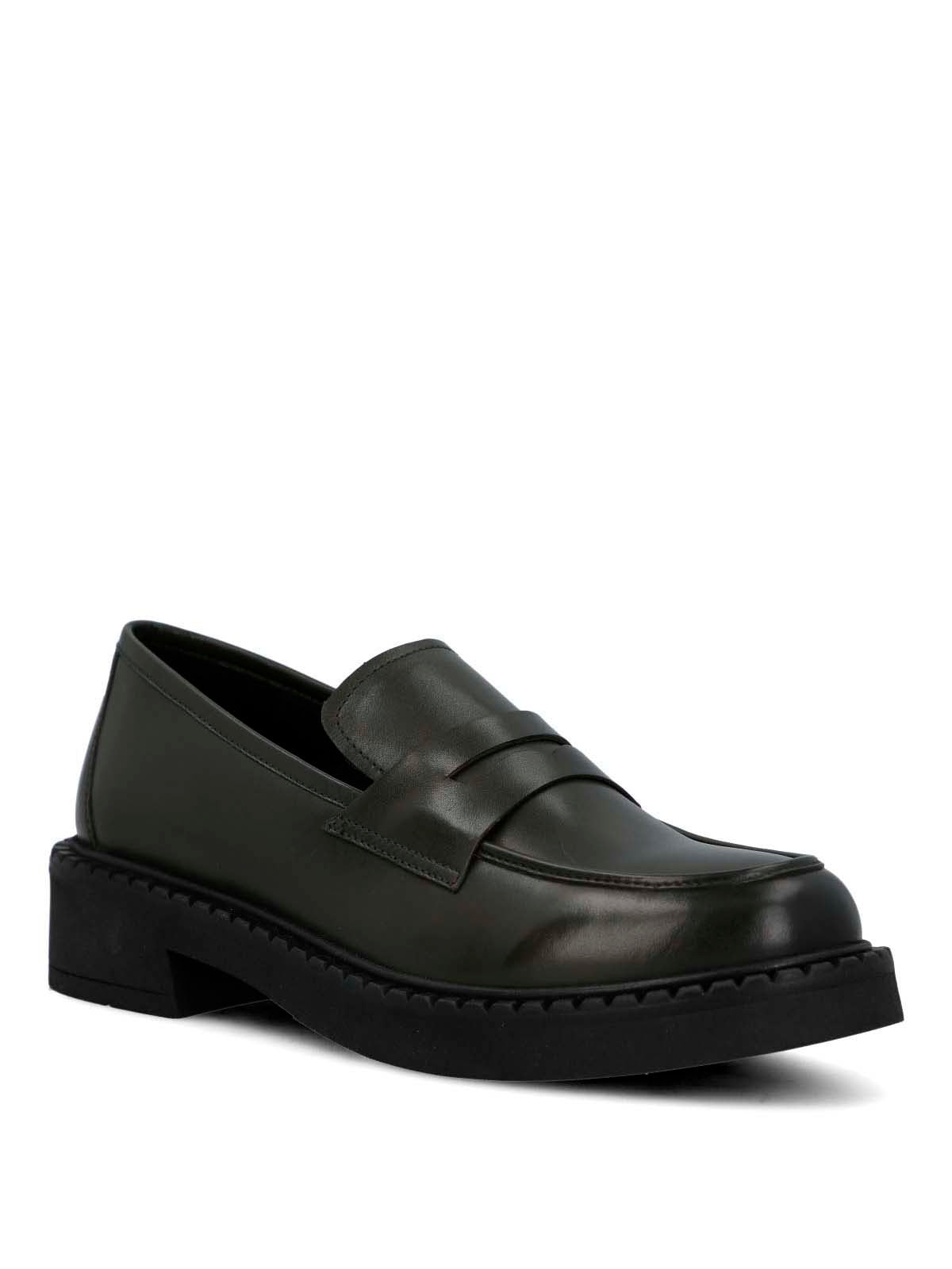 Mocasin Cuero Mujer Ruberta Verde