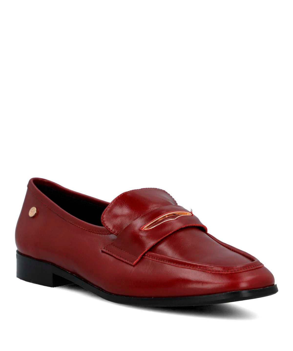 Mocasin Cuero Mujer Sulana Rojo