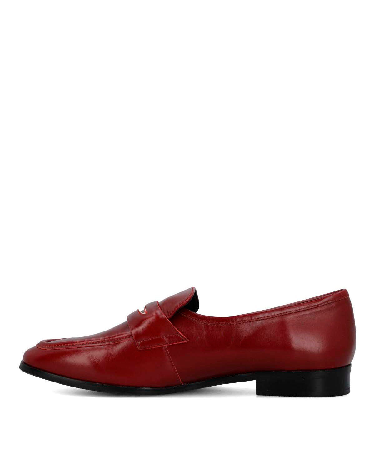 Mocasin Cuero Mujer Sulana Rojo