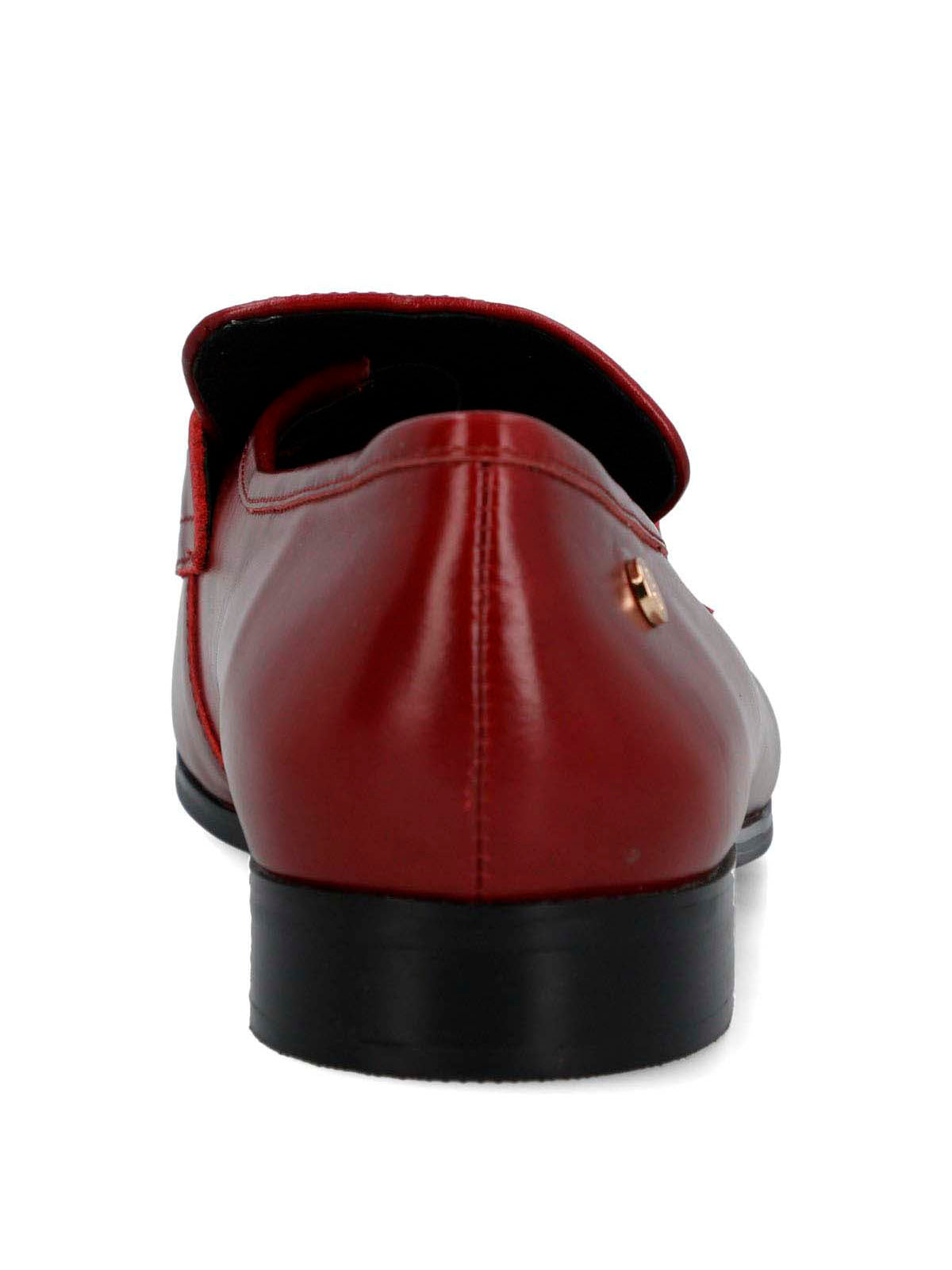 Mocasin Cuero Mujer Sulana Rojo