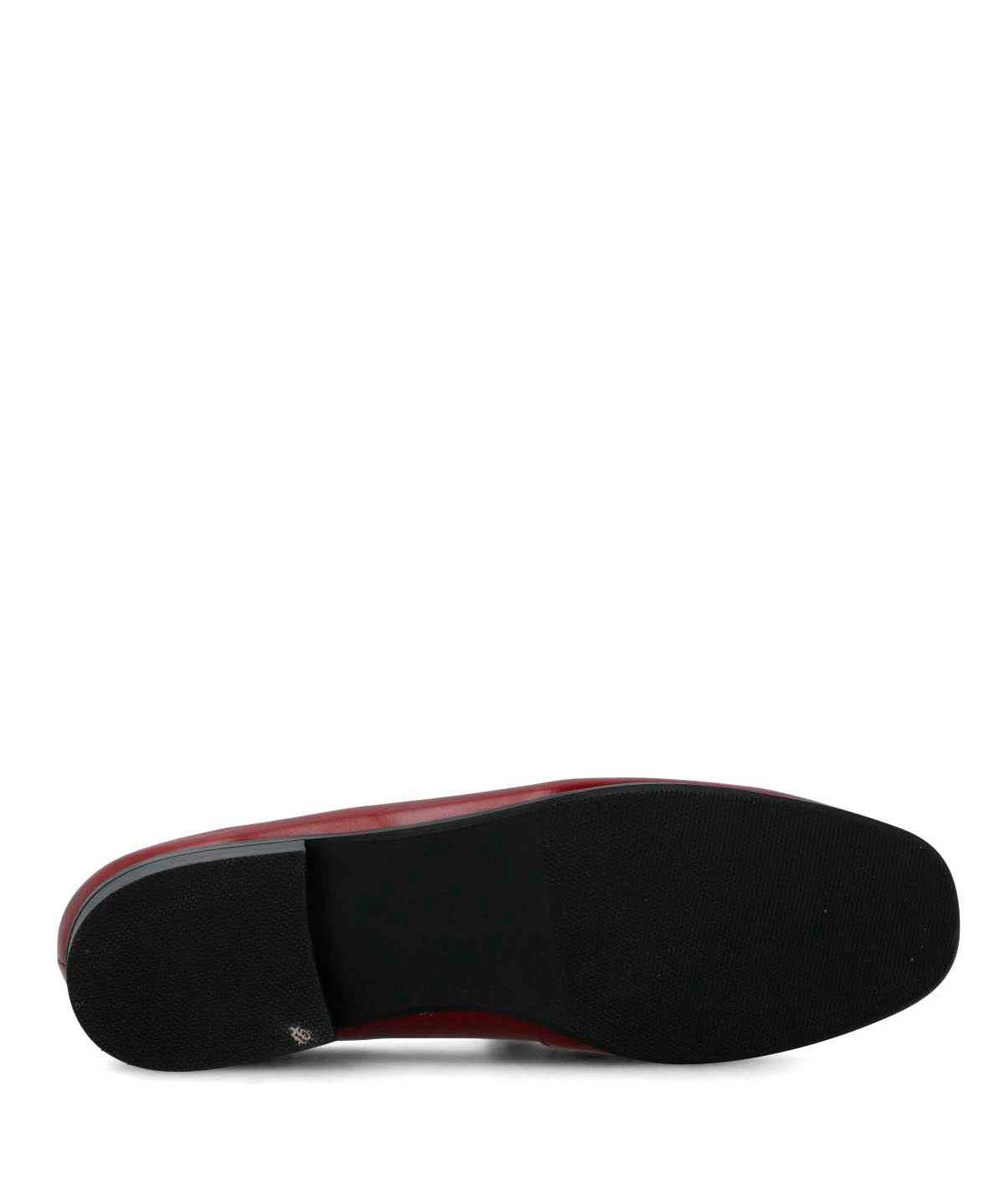 Mocasin Cuero Mujer Sulana Rojo