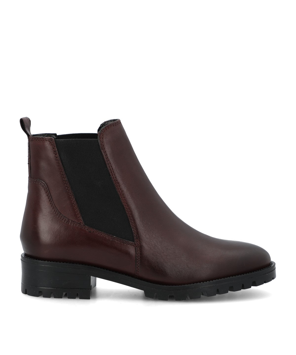 Botin Cuero Mujer Carmeli Burdeo