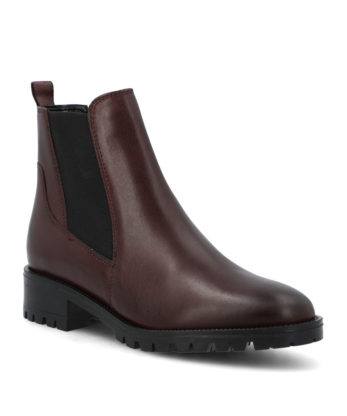Botin Cuero Mujer Carmeli Burdeo