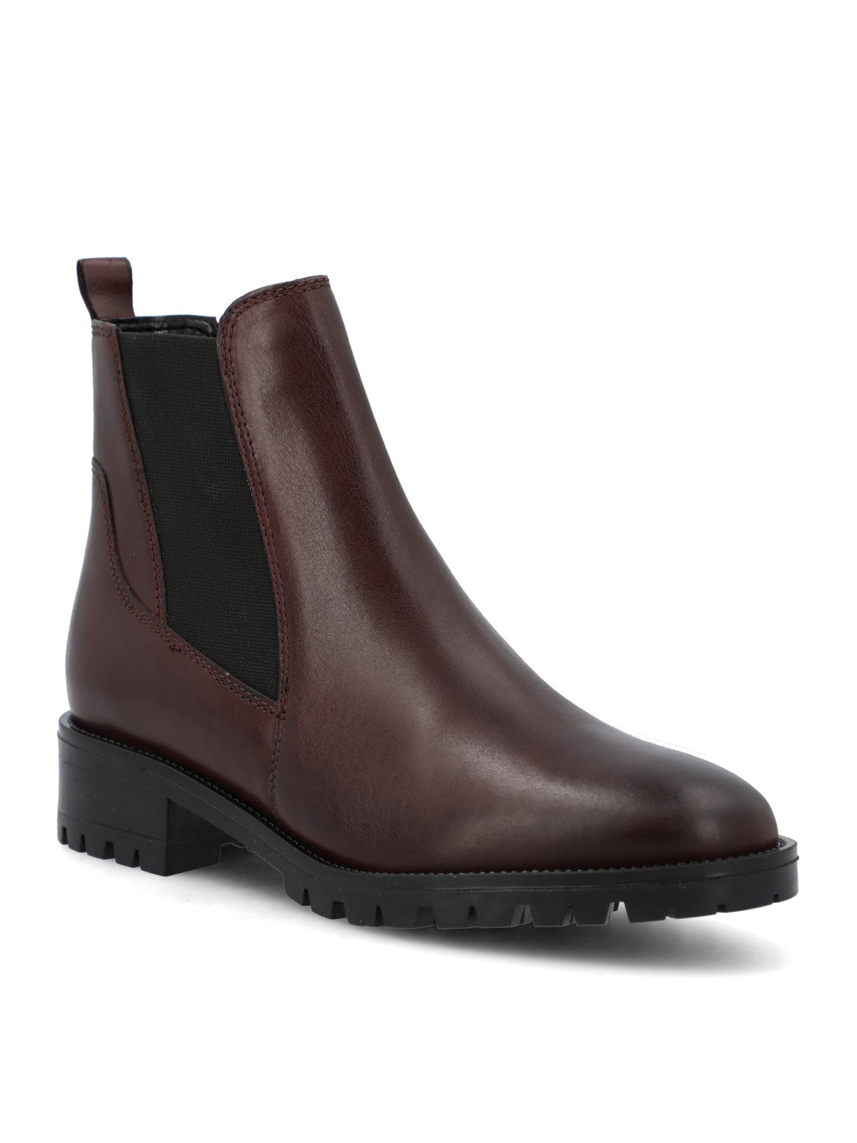 Botin Cuero Mujer Carmeli Burdeo