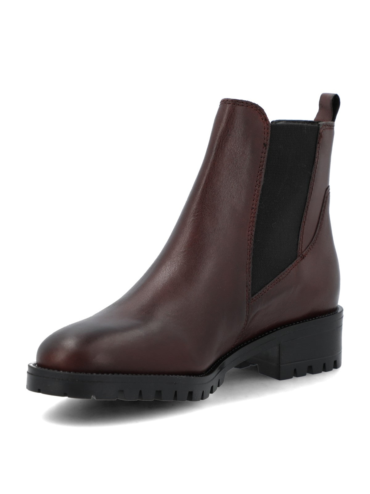 Botin Cuero Mujer Carmeli Burdeo