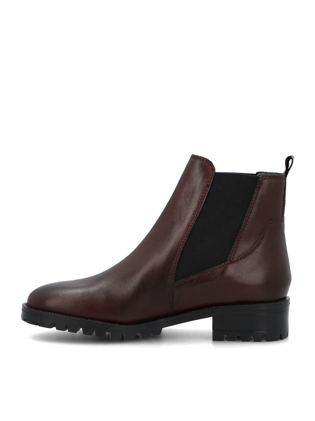 Botin Cuero Mujer Carmeli Burdeo