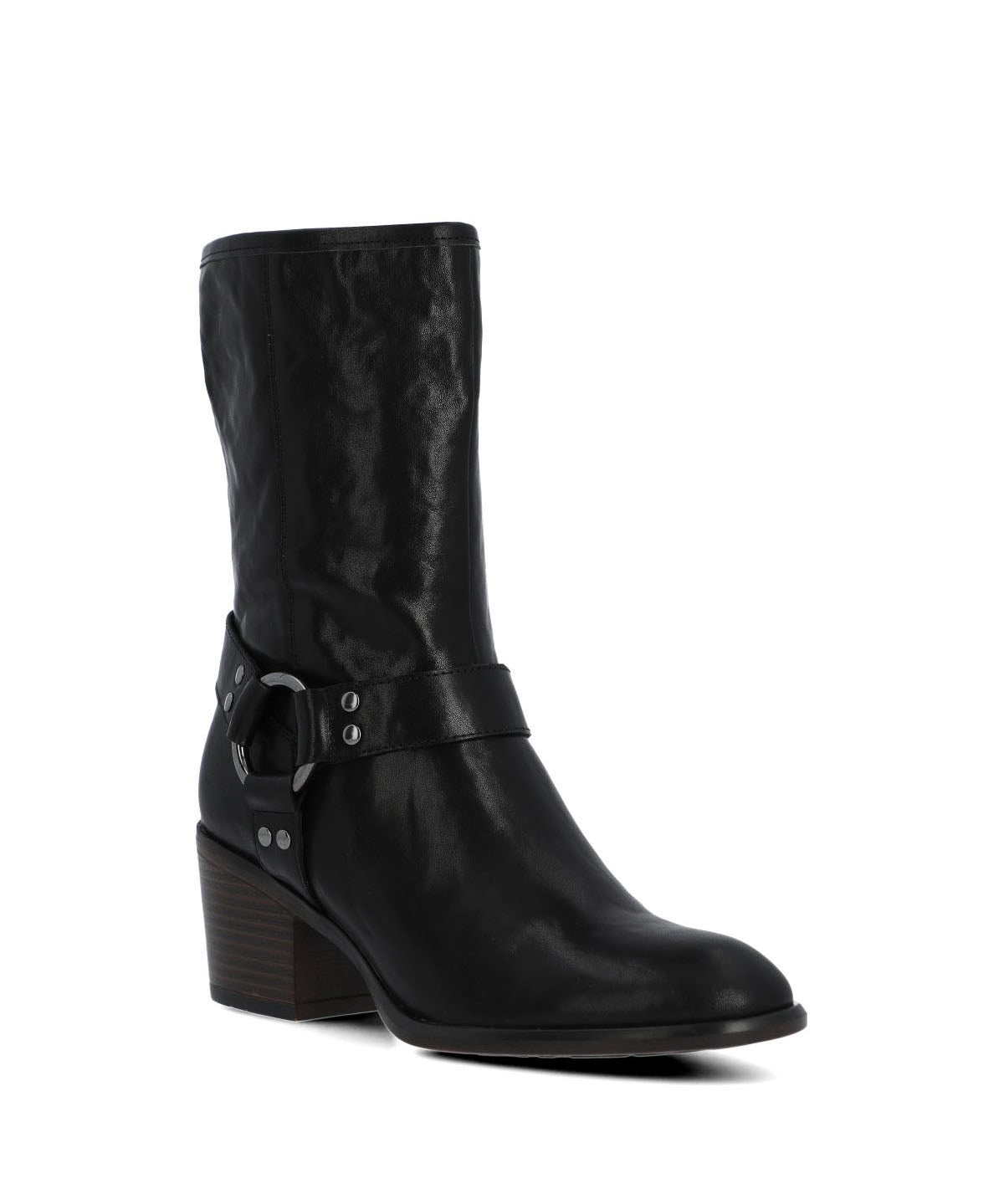 Bota Cuero Mujer Mayda Negra