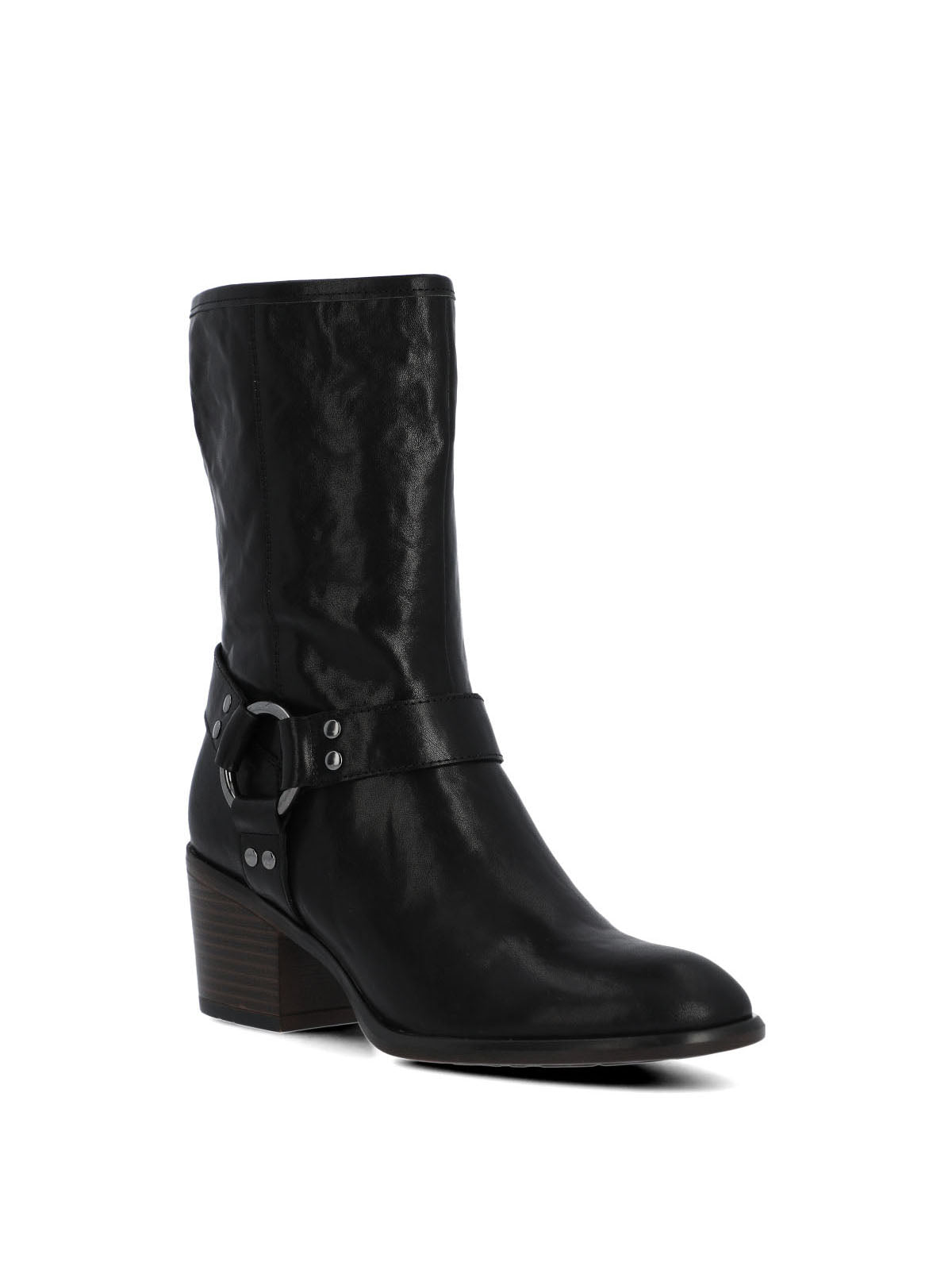 Bota Cuero Mujer Mayda Negra