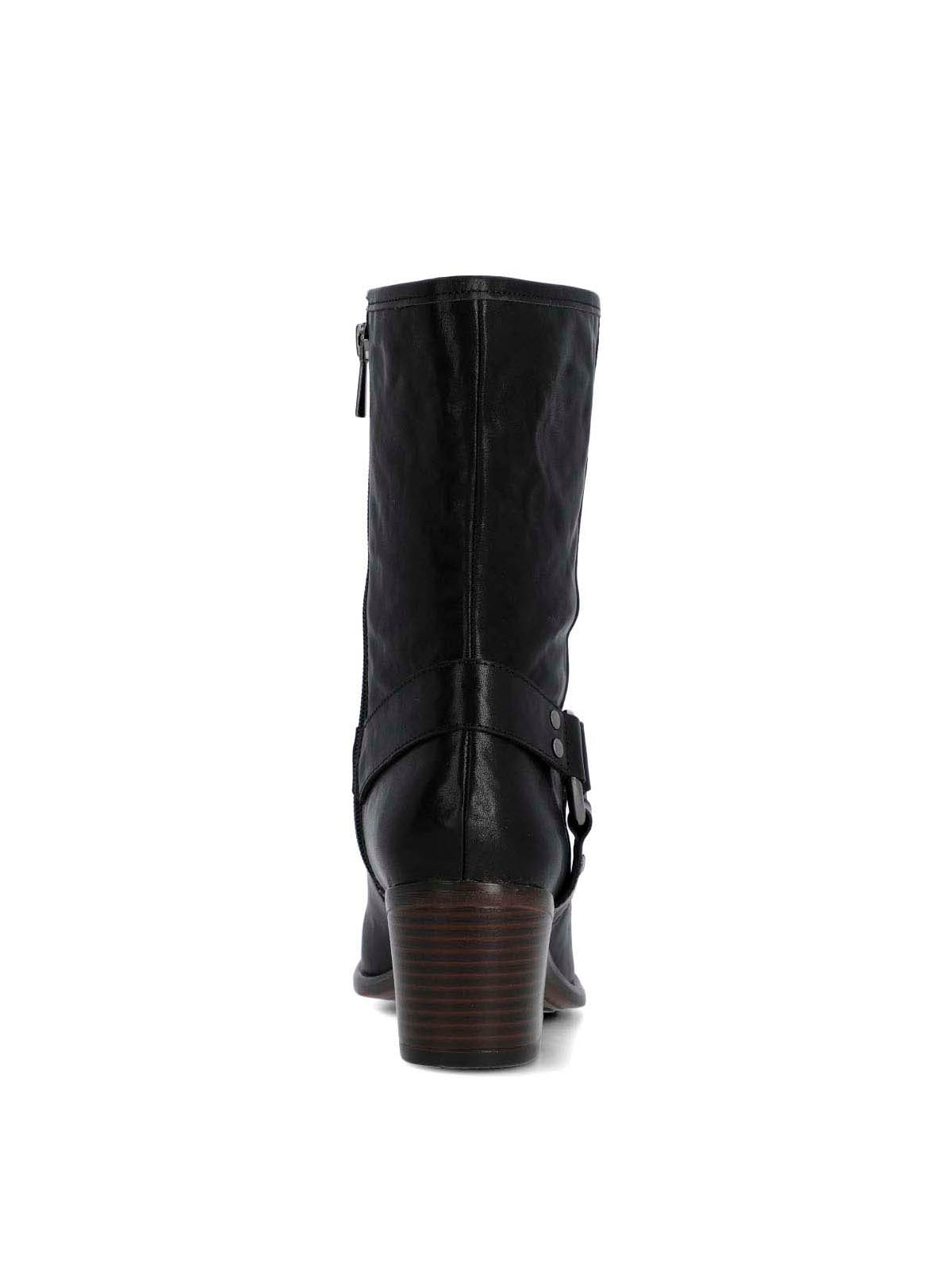 Bota Cuero Mujer Mayda Negra